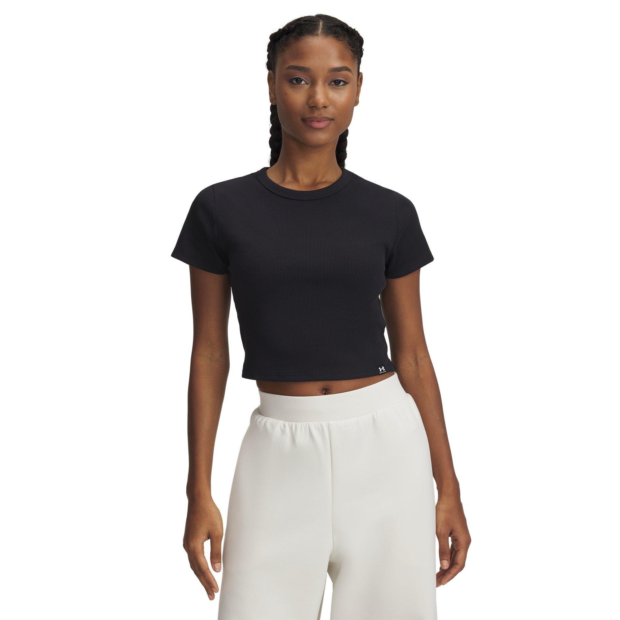 Zwart - Under Armour - Rival Rib Crop Top - 3