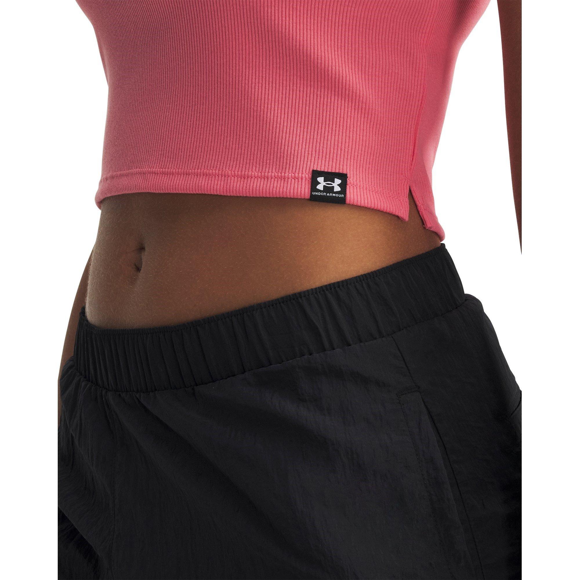 Pink/White - Under Armour - Women's Rival Rib Crop Top - 3