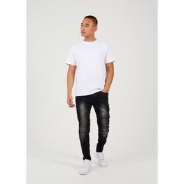 Brave Soul Charcoal Wash Biker Jean