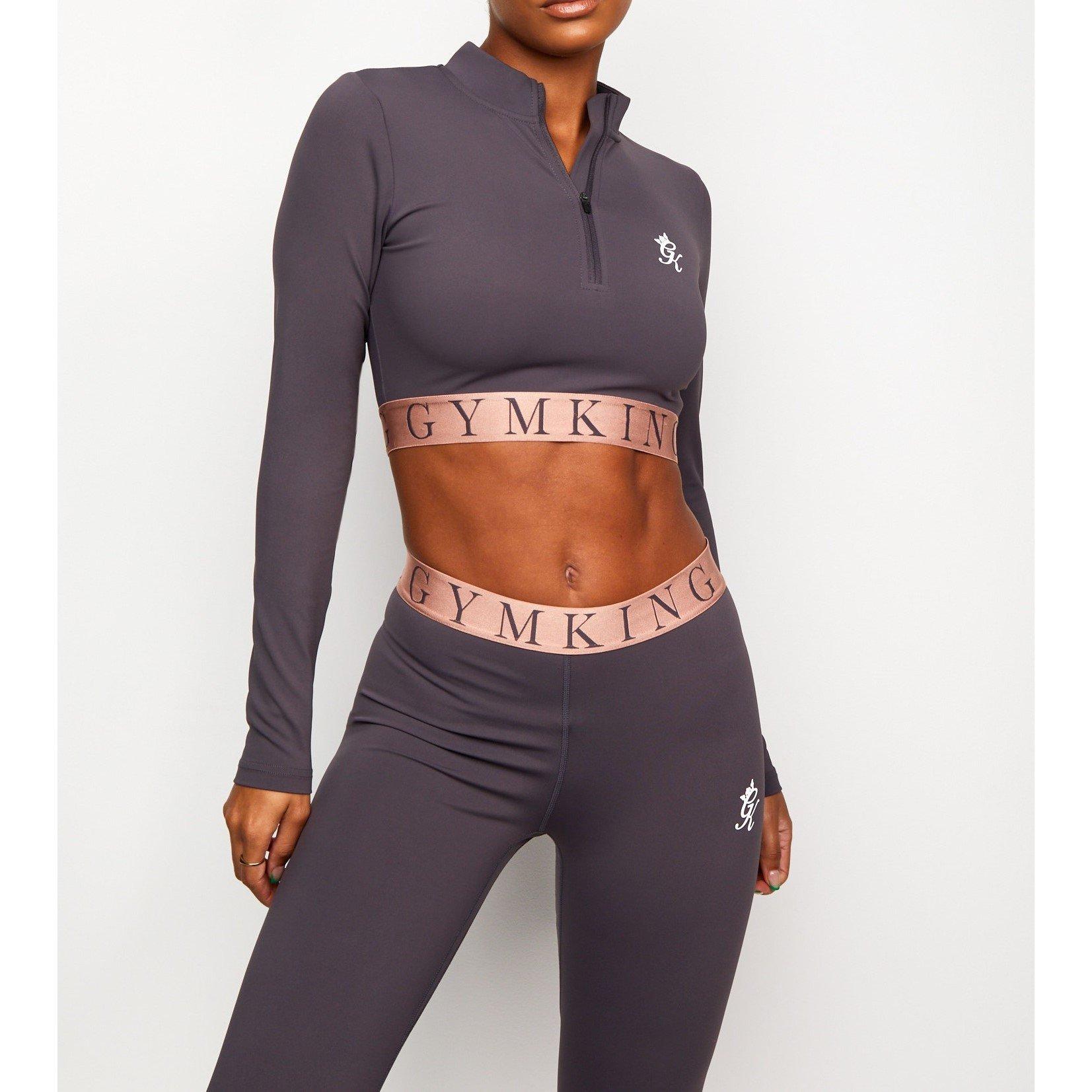 Slate/Peach - Gym King - Impact quarter Zip Funnel - Black - 2