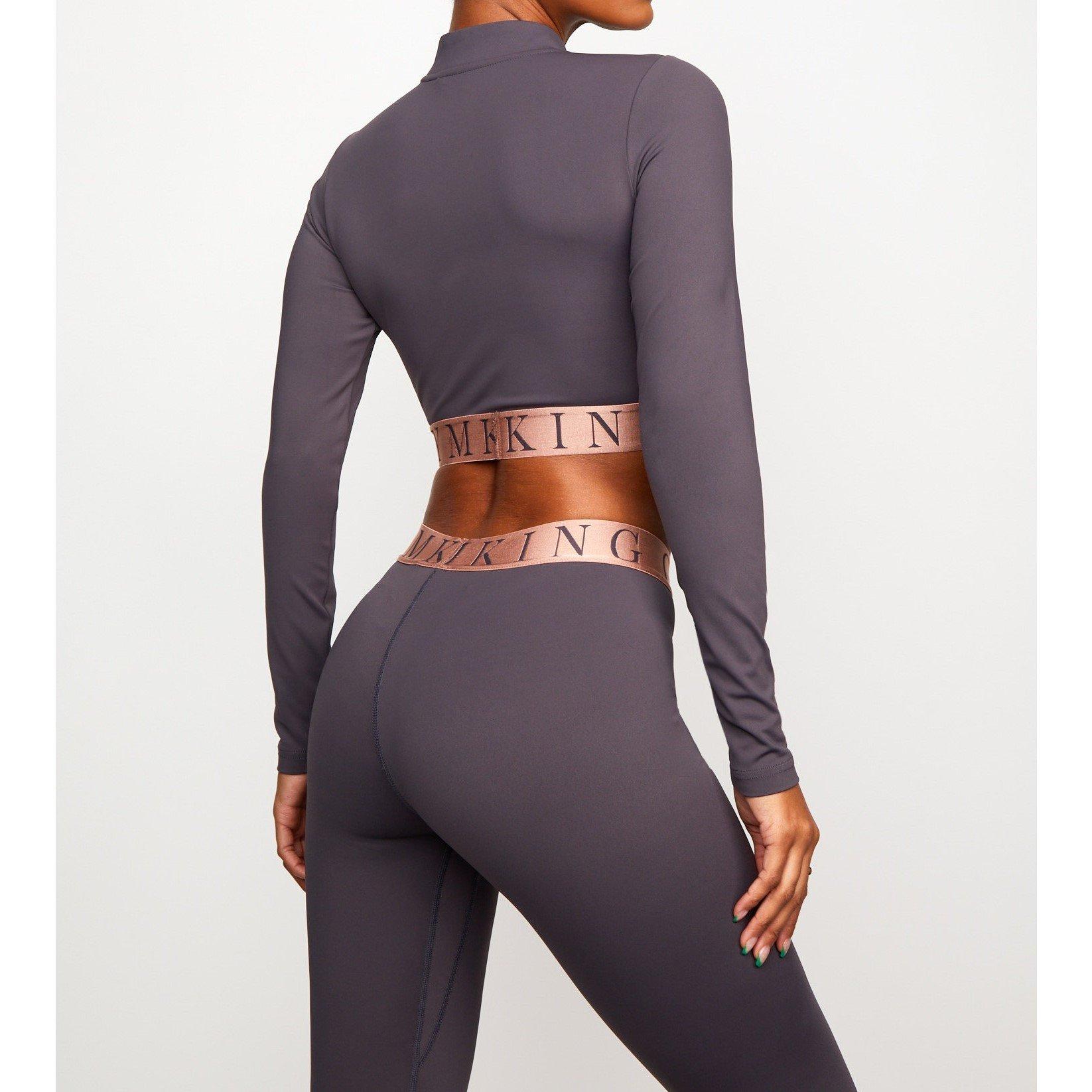 Slate/Peach - Gym King - Impact quarter Zip Funnel - Black - 3