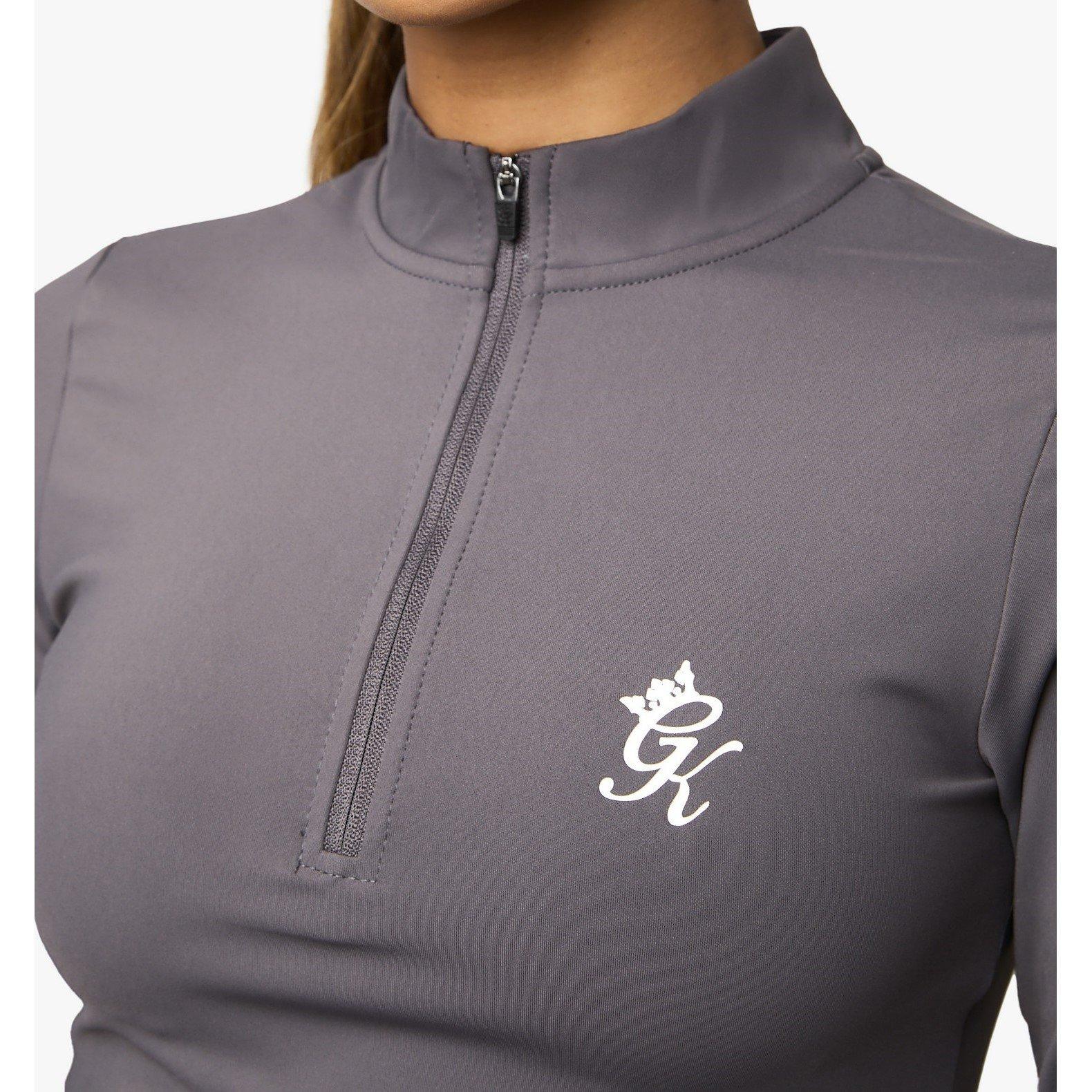 Slate/Peach - Gym King - Impact quarter Zip Funnel - Black - 4