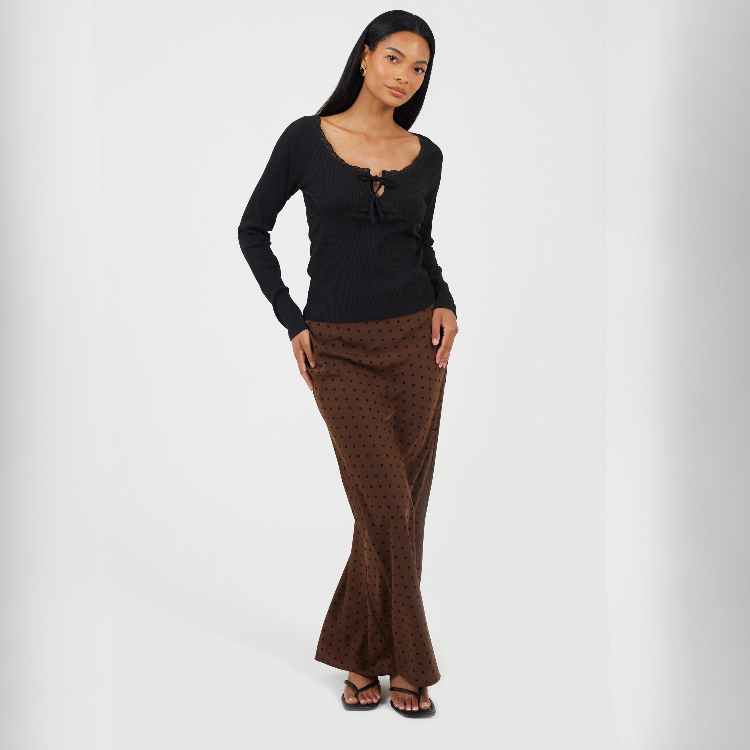 Negro - Brave Soul - Brave Soul Ladies Ribbed Long Sleeve Top - 4
