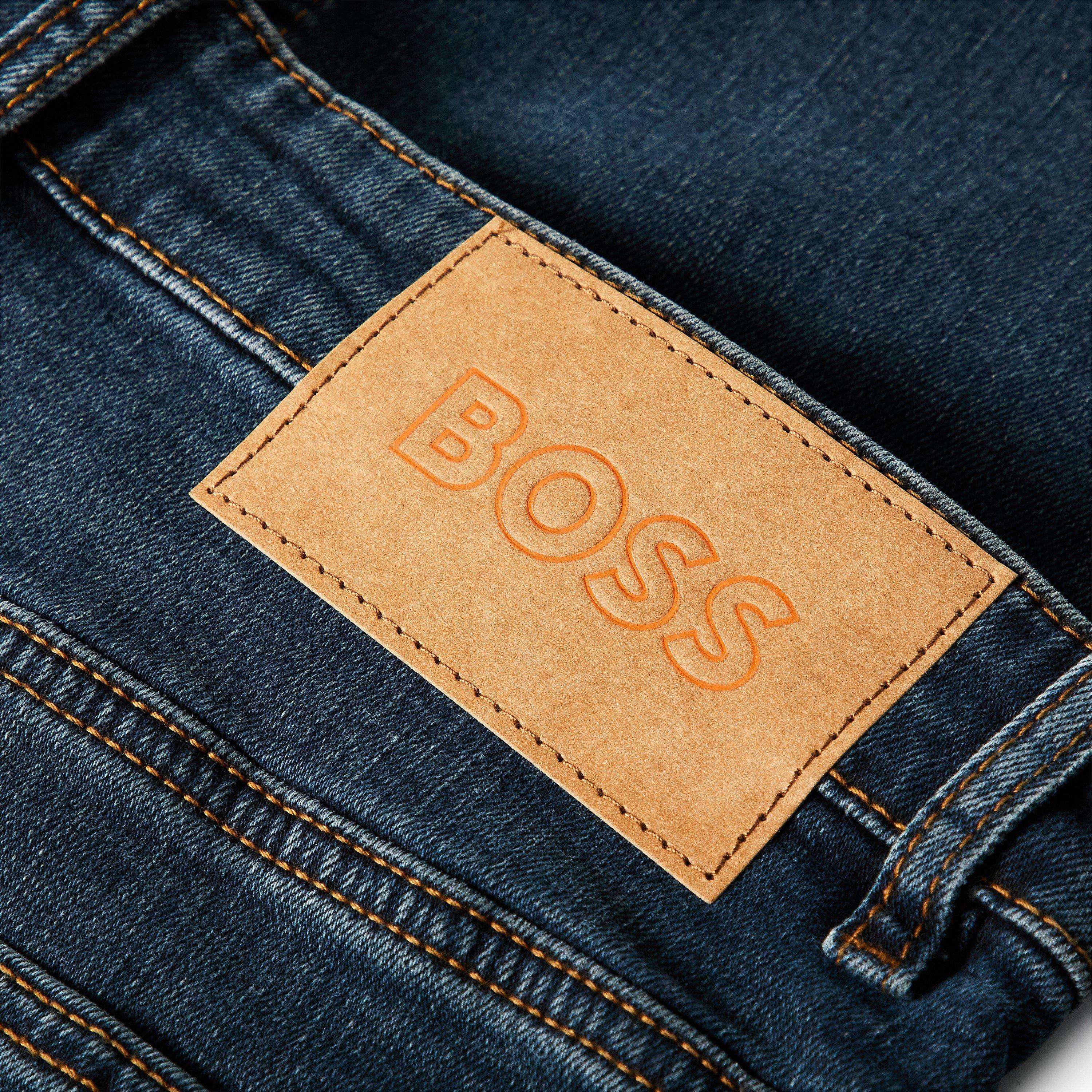 Dark Blue - Boss - Men's Delaware BC Slim Fit Jeans - 3