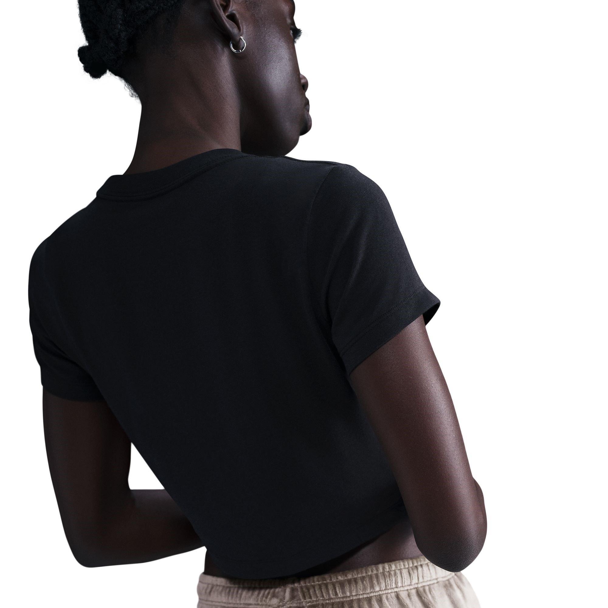 Zwart - Nike - Nike Chill Crop Tee Ld53 - 2