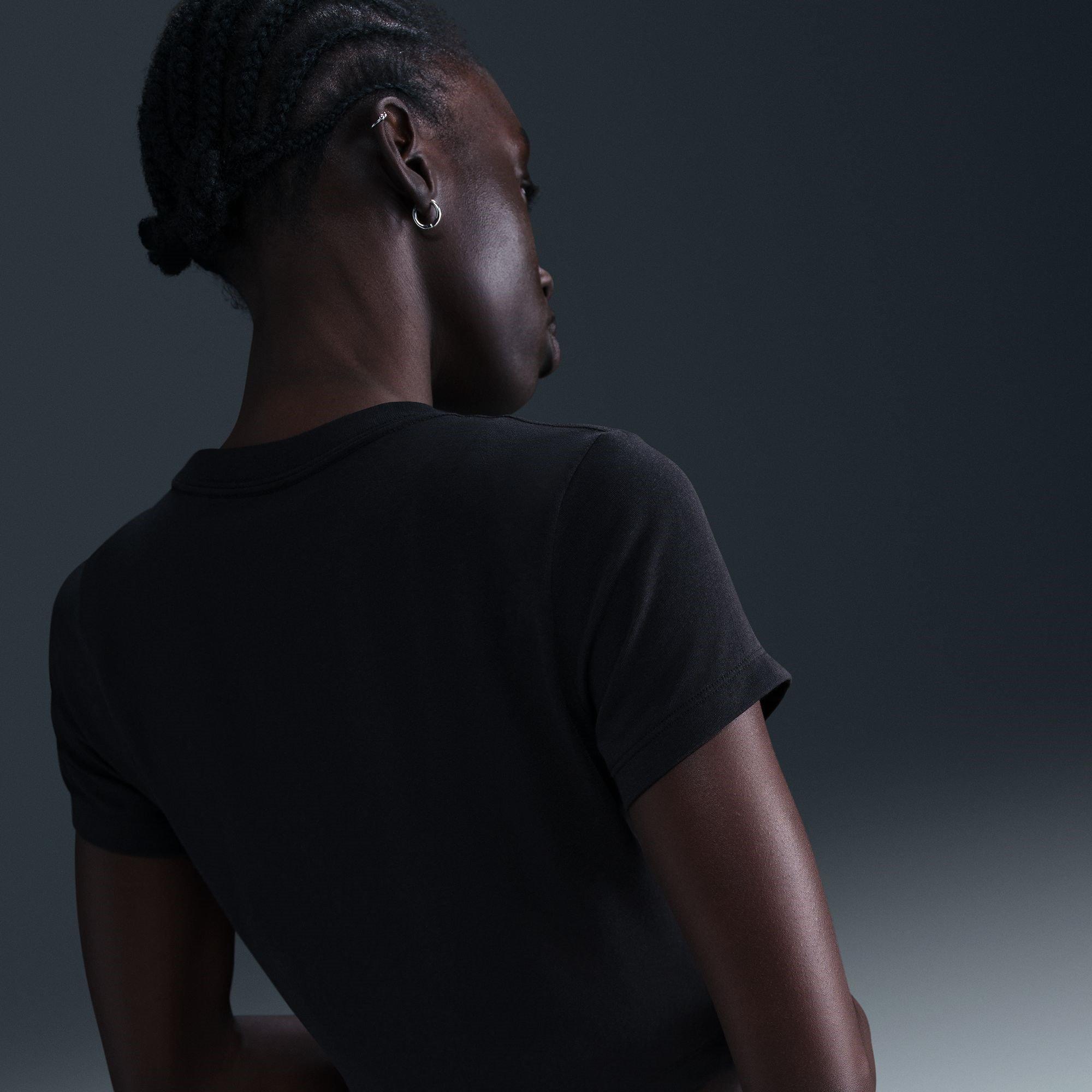 Zwart - Nike - Nike Chill Crop Tee Ld53 - 9