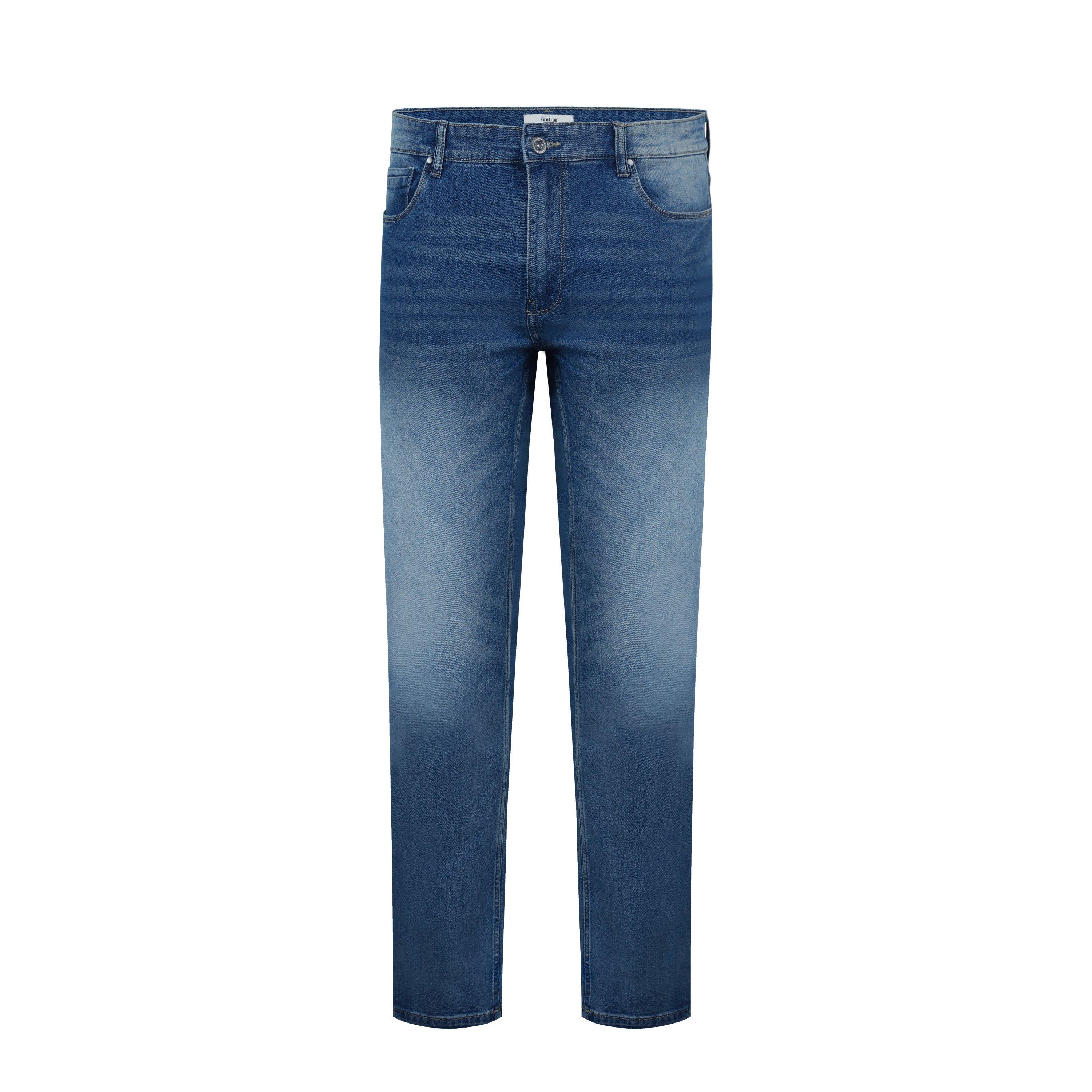Dk Blue - Firetrap - Firetap Stretch Slim Fit Jeans Mens - 1