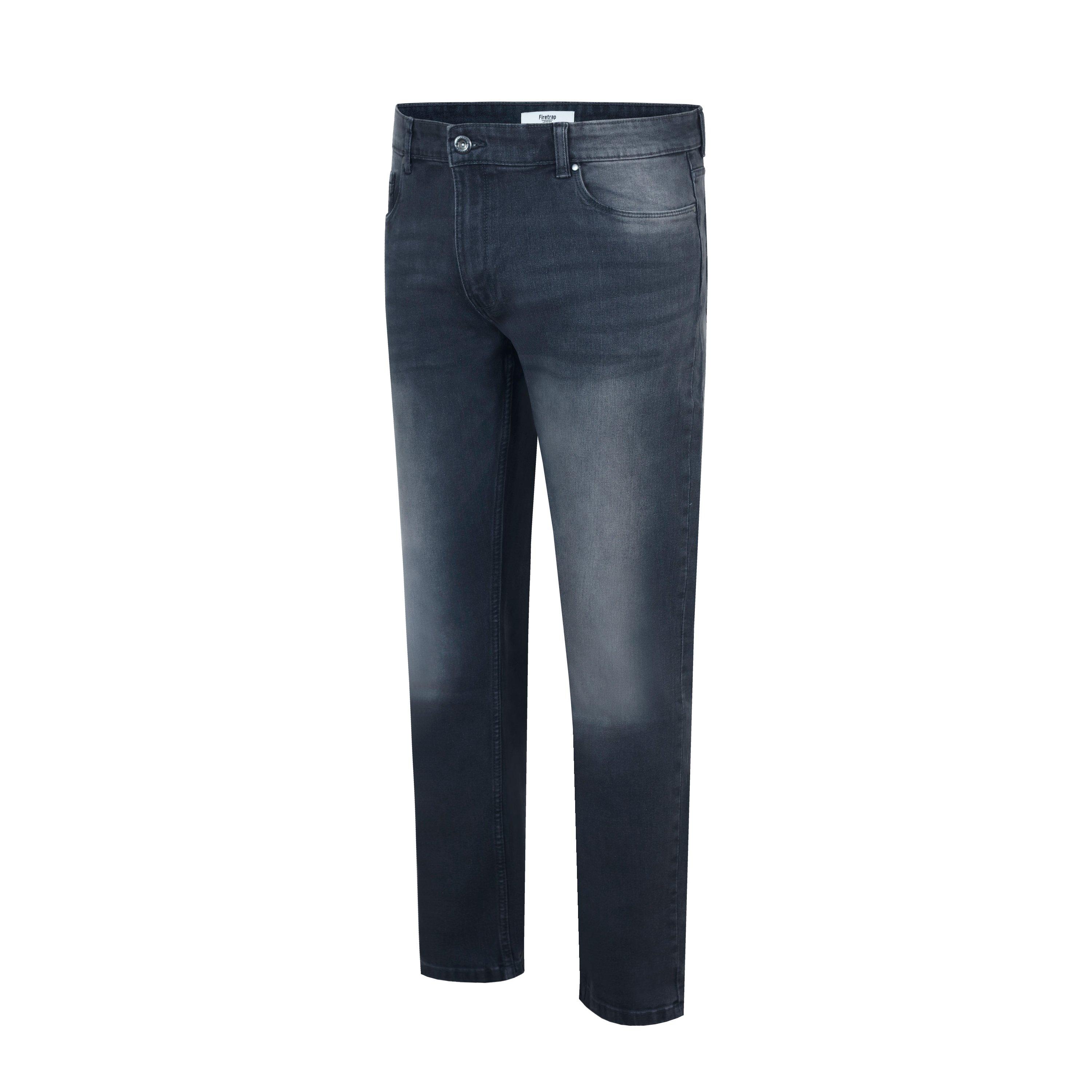 Crna - Firetrap - Stretch Slim Fit Jeans Mens - 3