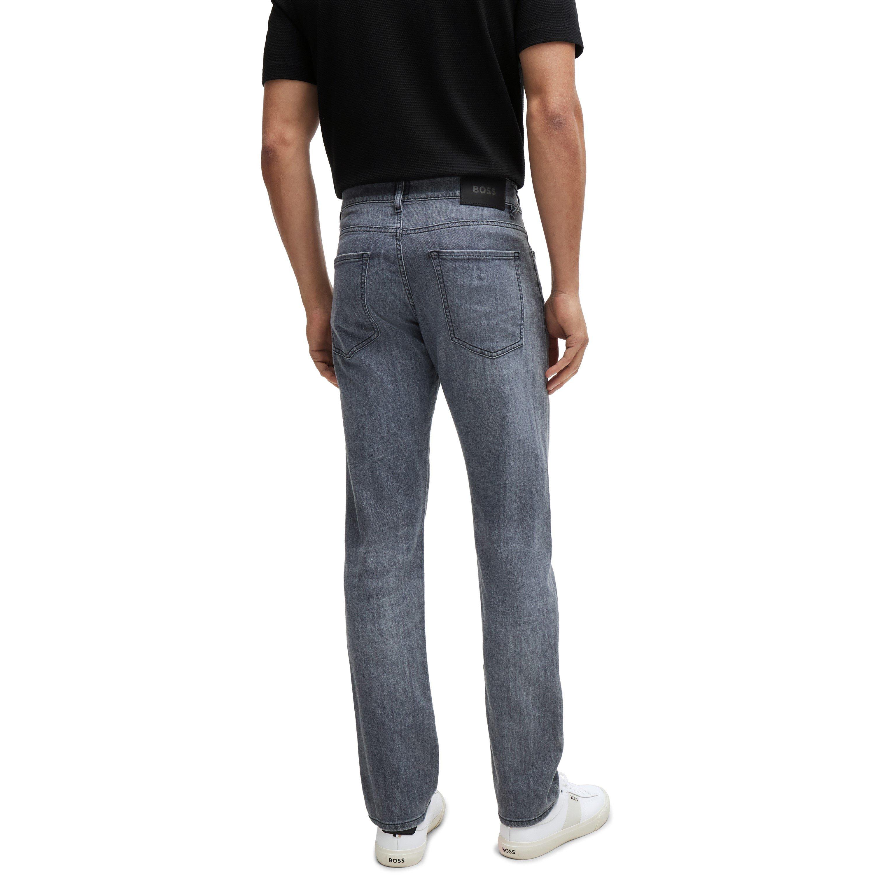 Silver - Boss - Men's Delaware Slim Fit Stretch Denim Jeans - 2