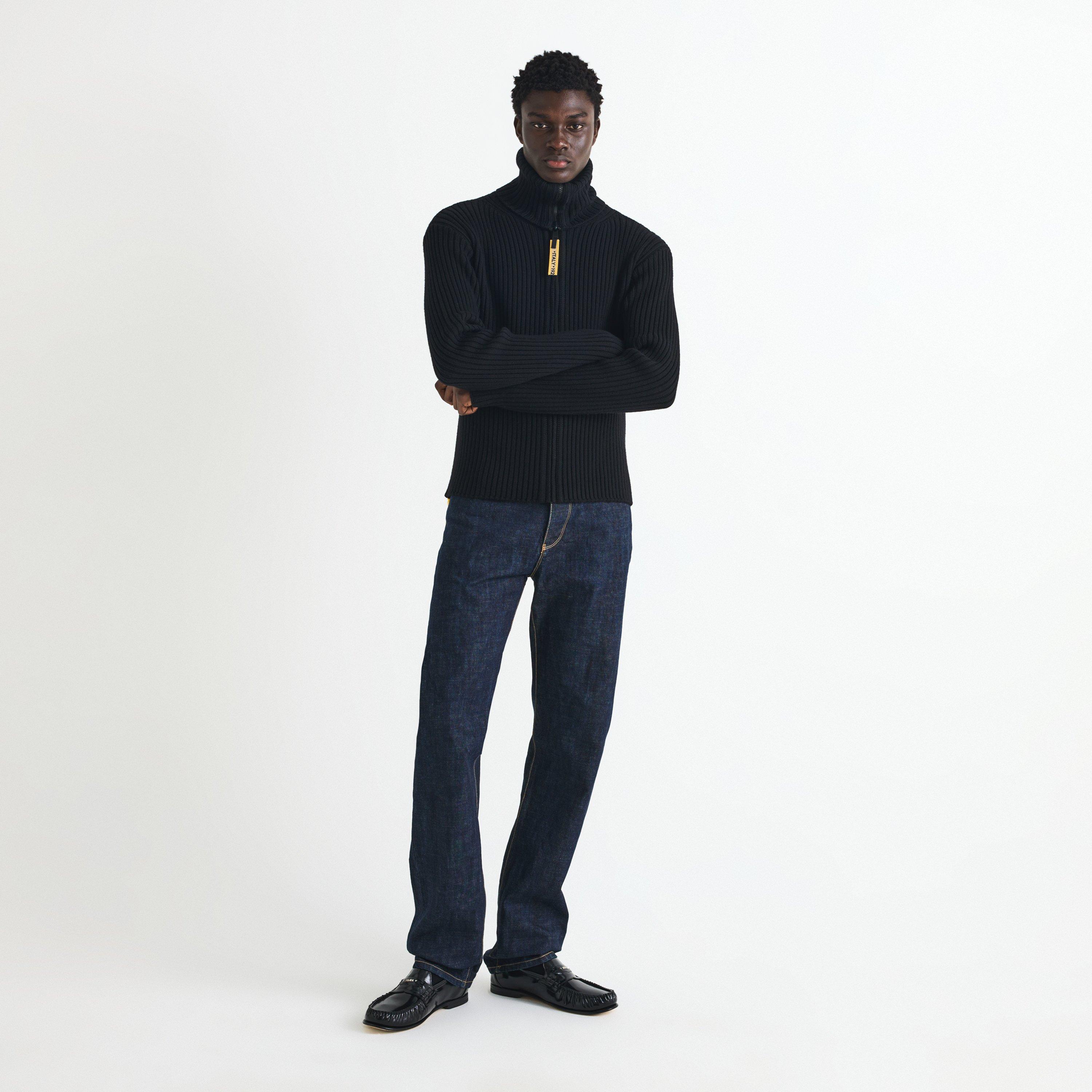 Blu Navy - Fendi - Men's Mid-Rise Cotton Straight Leg Jeans - 6