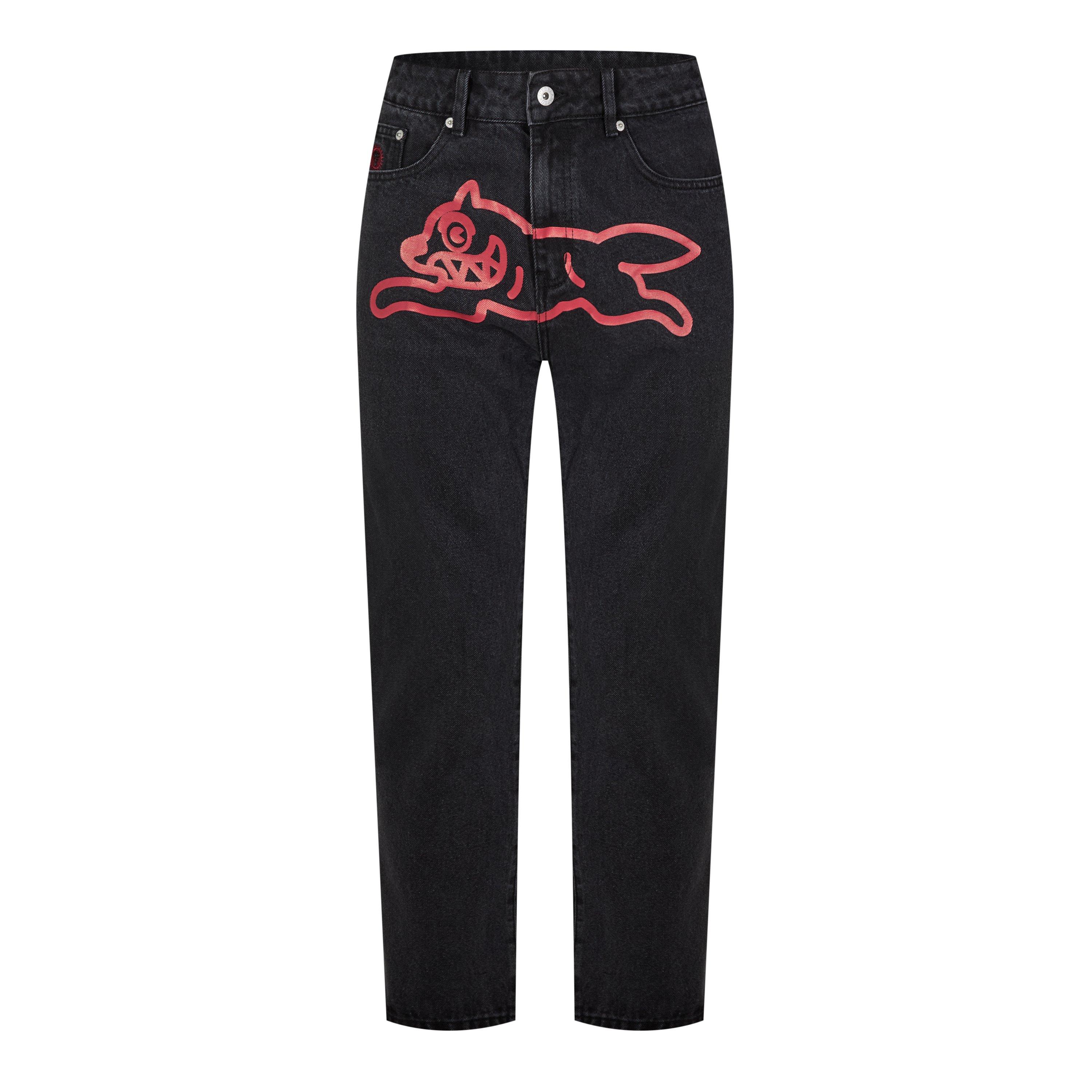 Black - ICECREAM - Men's Running Dog Straight Leg Jeans - 5