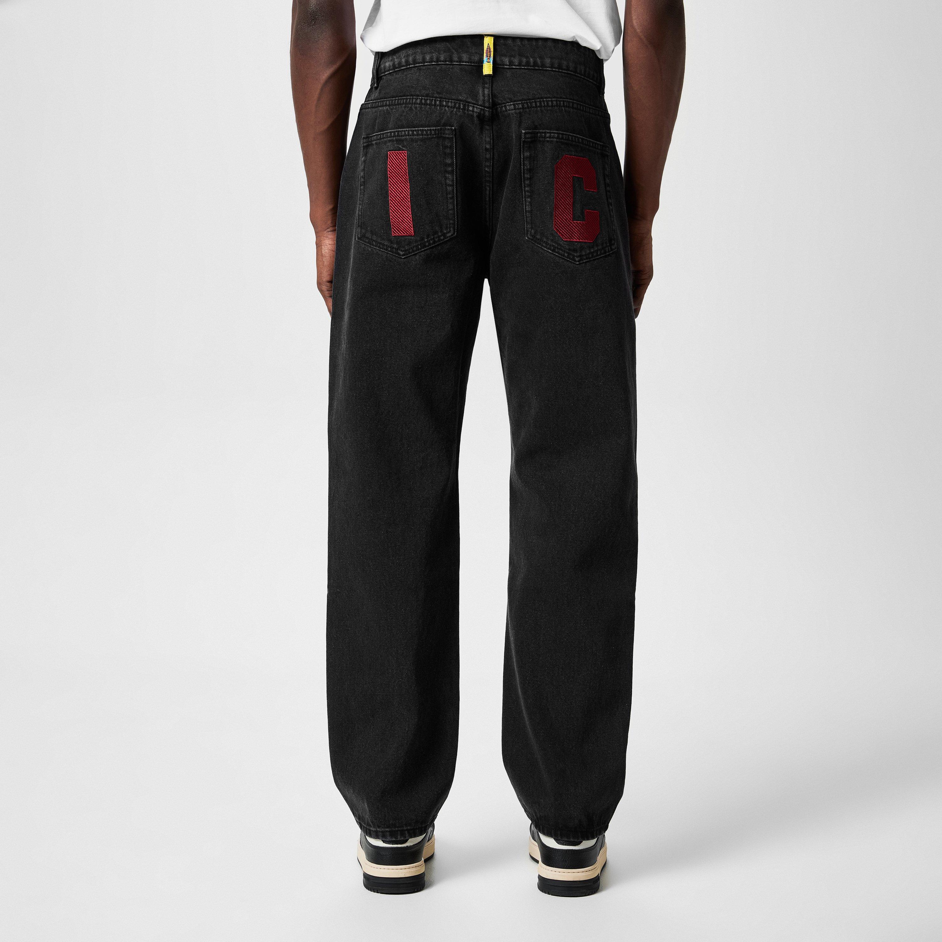 Black - ICECREAM - Men's Running Dog Straight Leg Jeans - 3