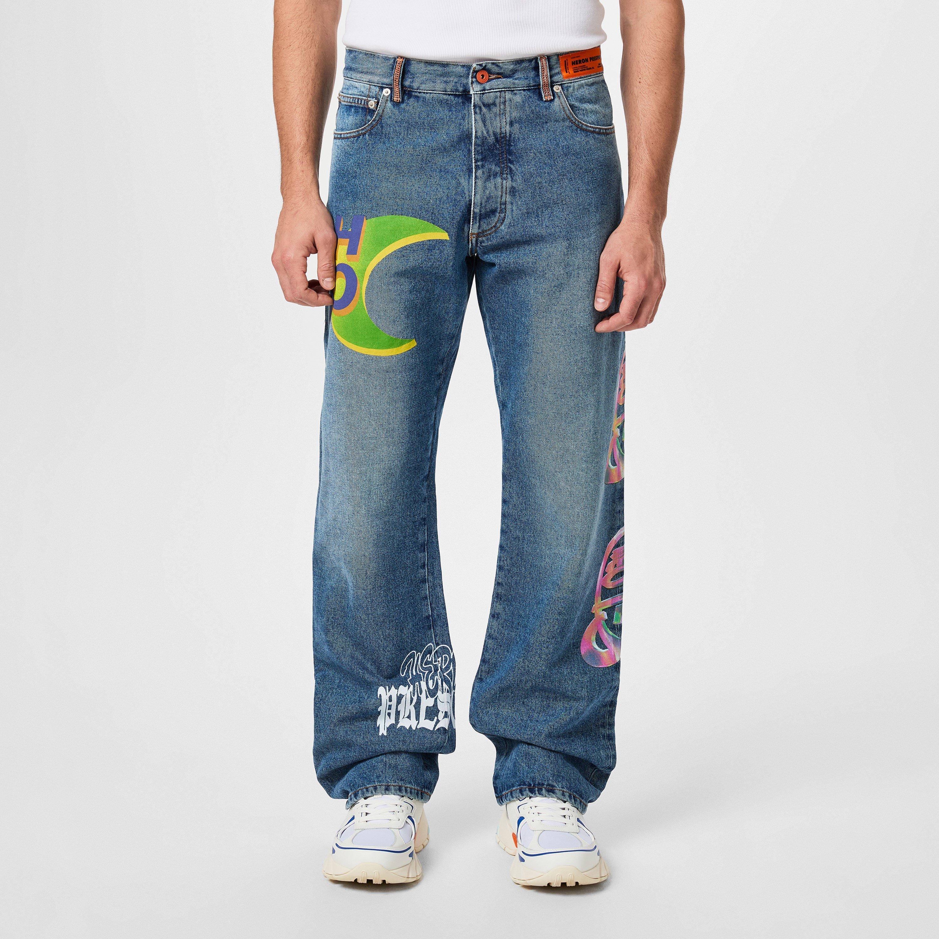 【SATIIIZ】Heron Crack Curved Denim Pants dhr10702937_cdarkbluewash_v100