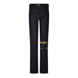 Off White Men's Theophilus London Bebey Selvedge Denim Construction Jeans
