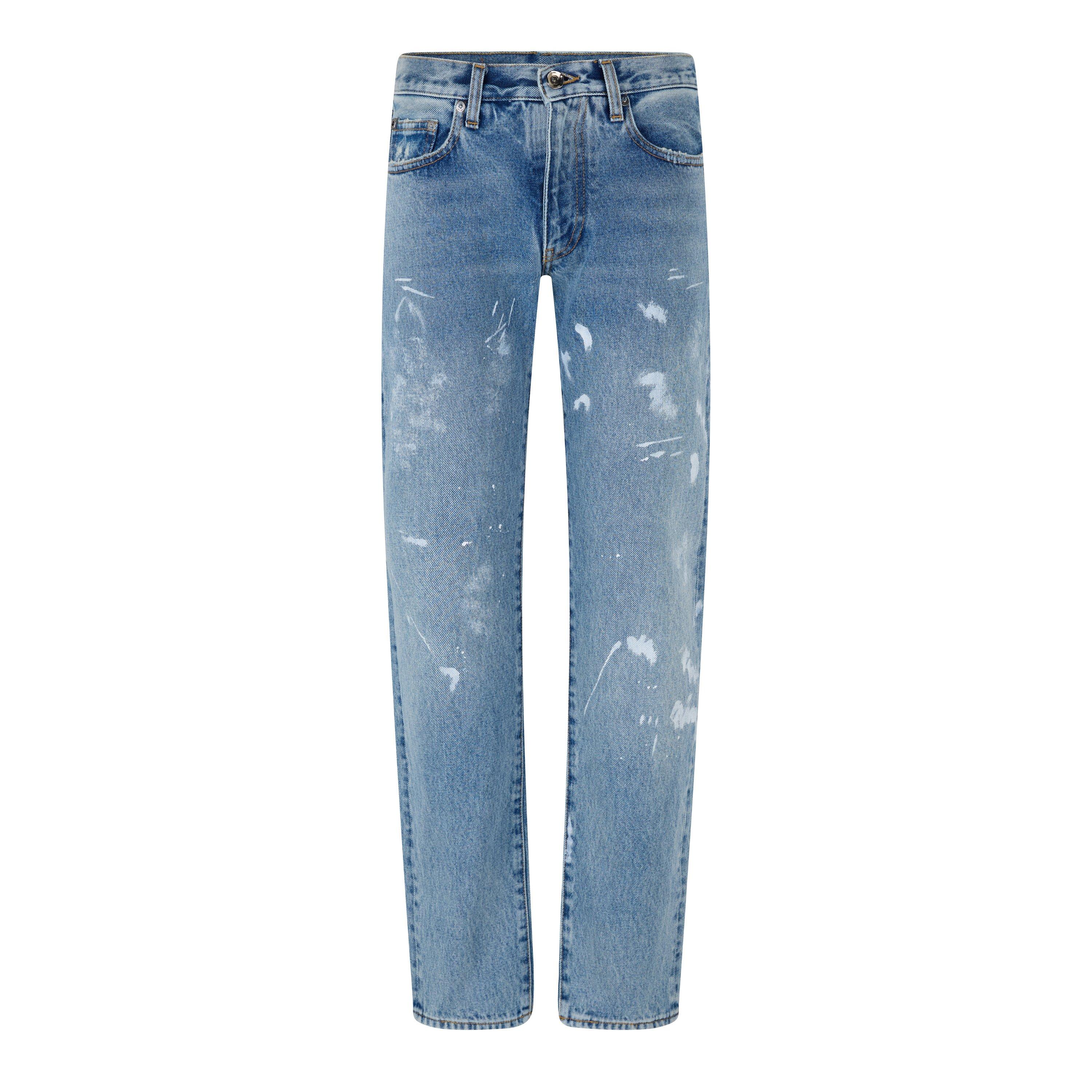 Vint Blu - Off White - Men's Diagonal Slim Jeans - 1