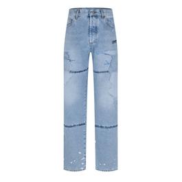 Marcelo Burlon County Of Milan Distressed Patchwork Denim Jeans