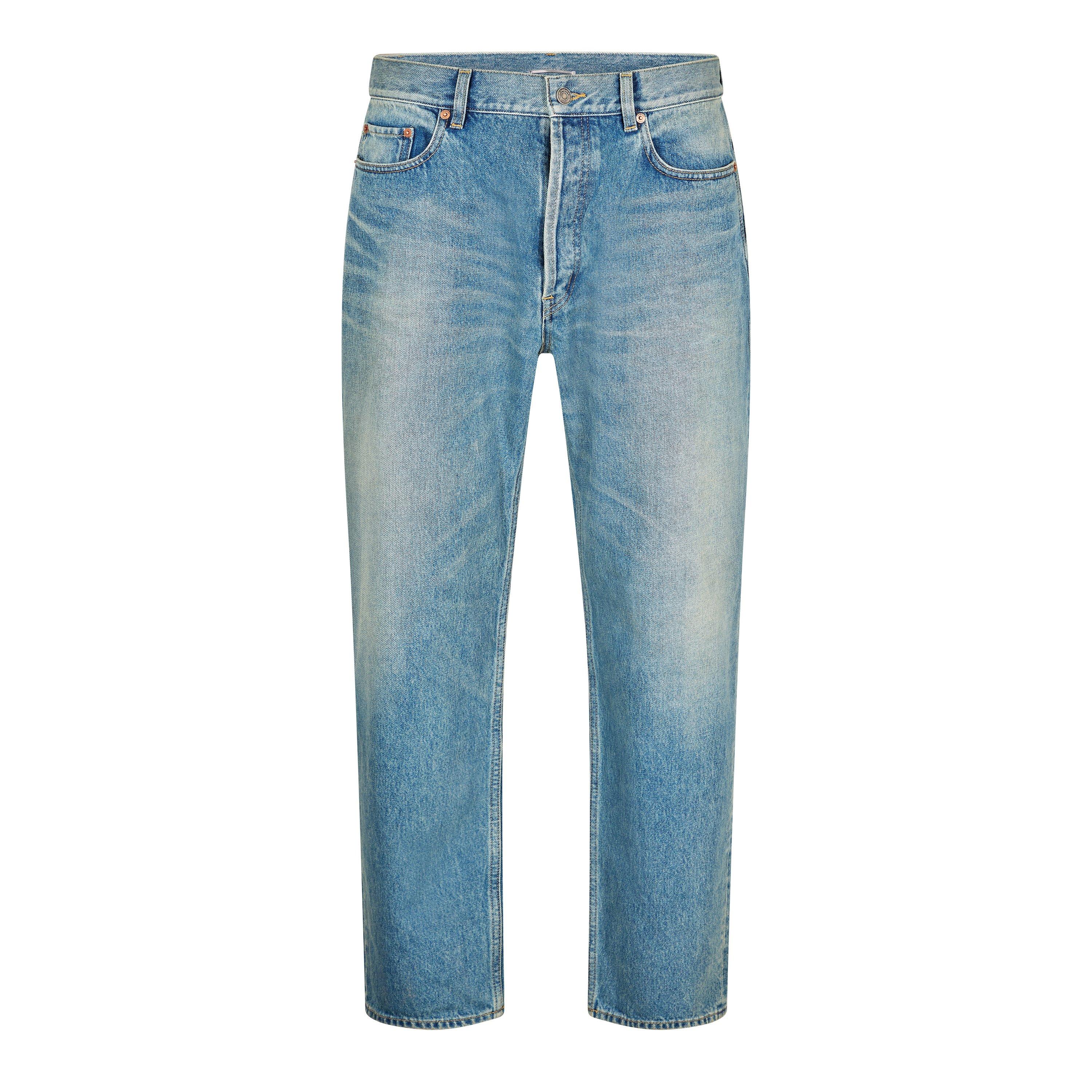 Saint Laurent Men's Long Mick Straight Leg Jeans - Indigo Ocean - L