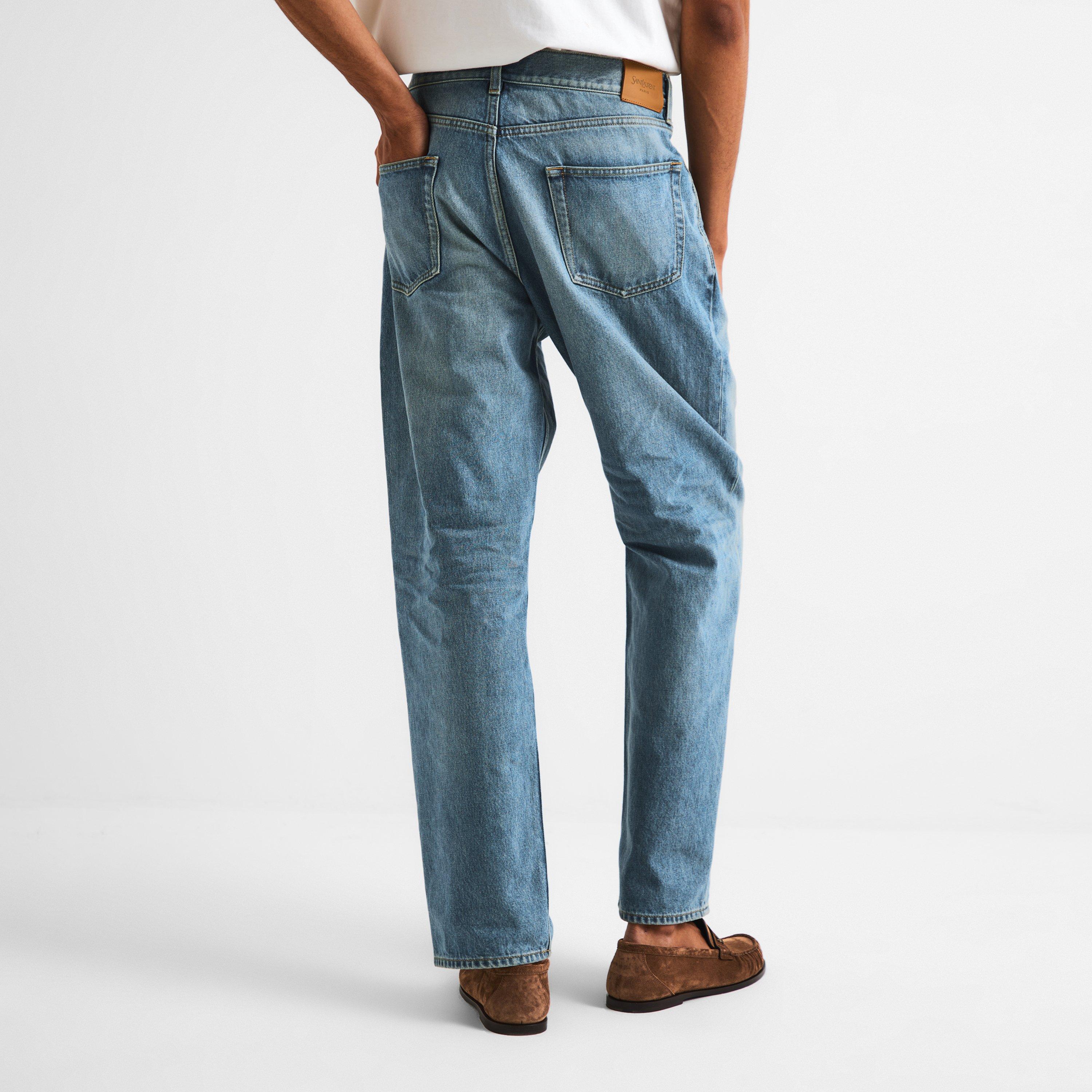 Indigo Ocean - Saint Laurent - Men's Long Mick Straight Leg Jeans - 4
