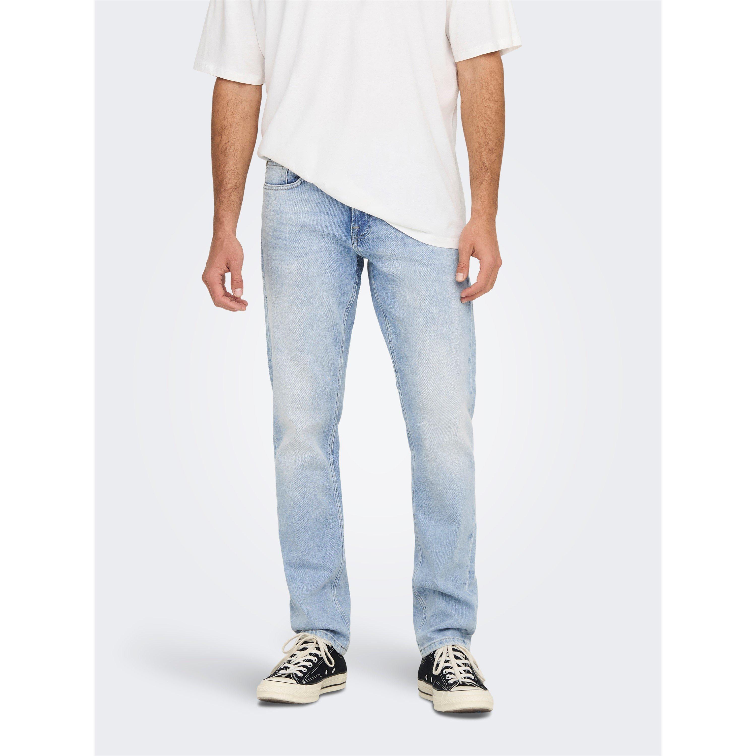 Only And Sons Men's Tai Skinny Tapered Jeans - Lt Blue Denim - 36W R