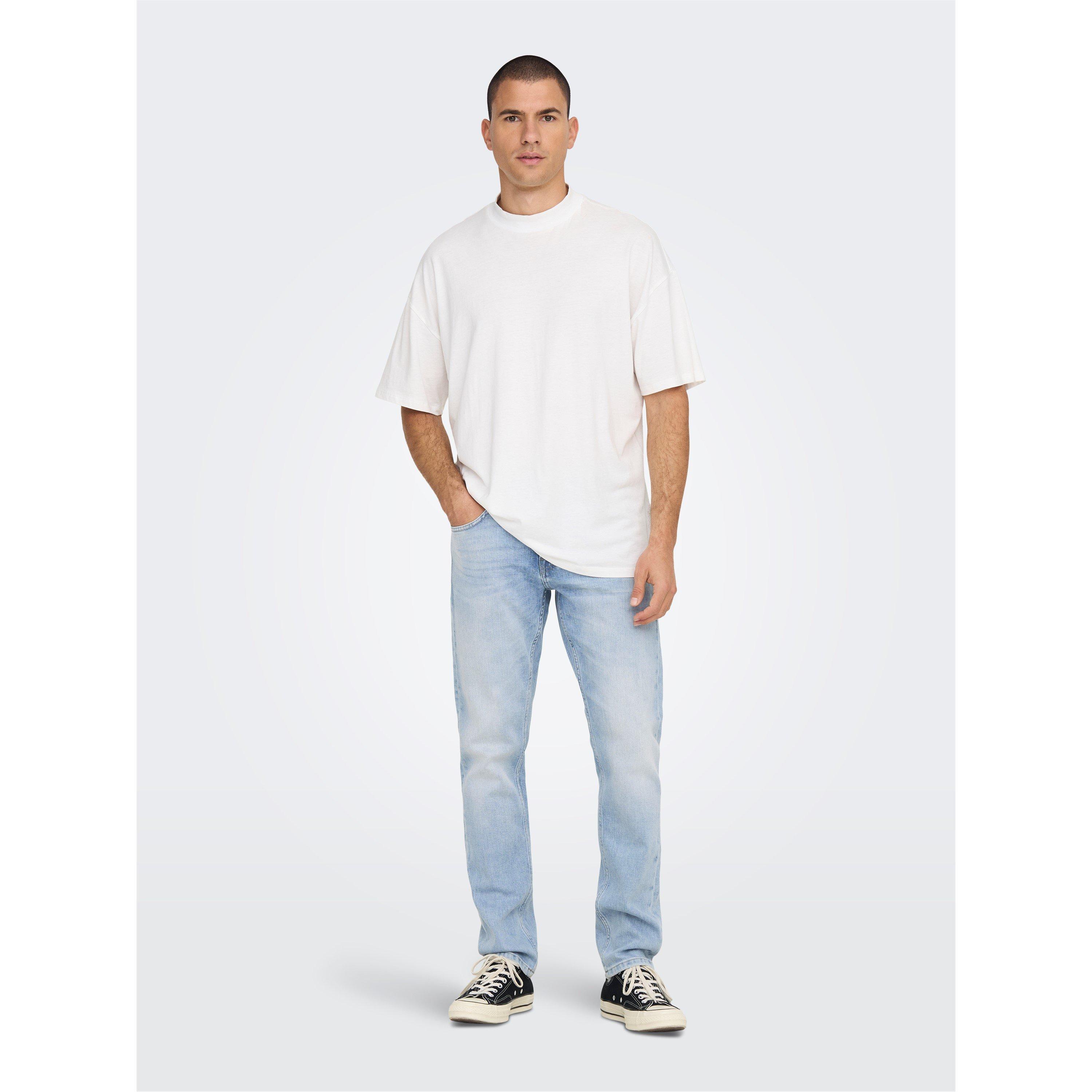 Lt Blue Denim - Only and Sons - Tai Skinny Tapered Jeans - 2