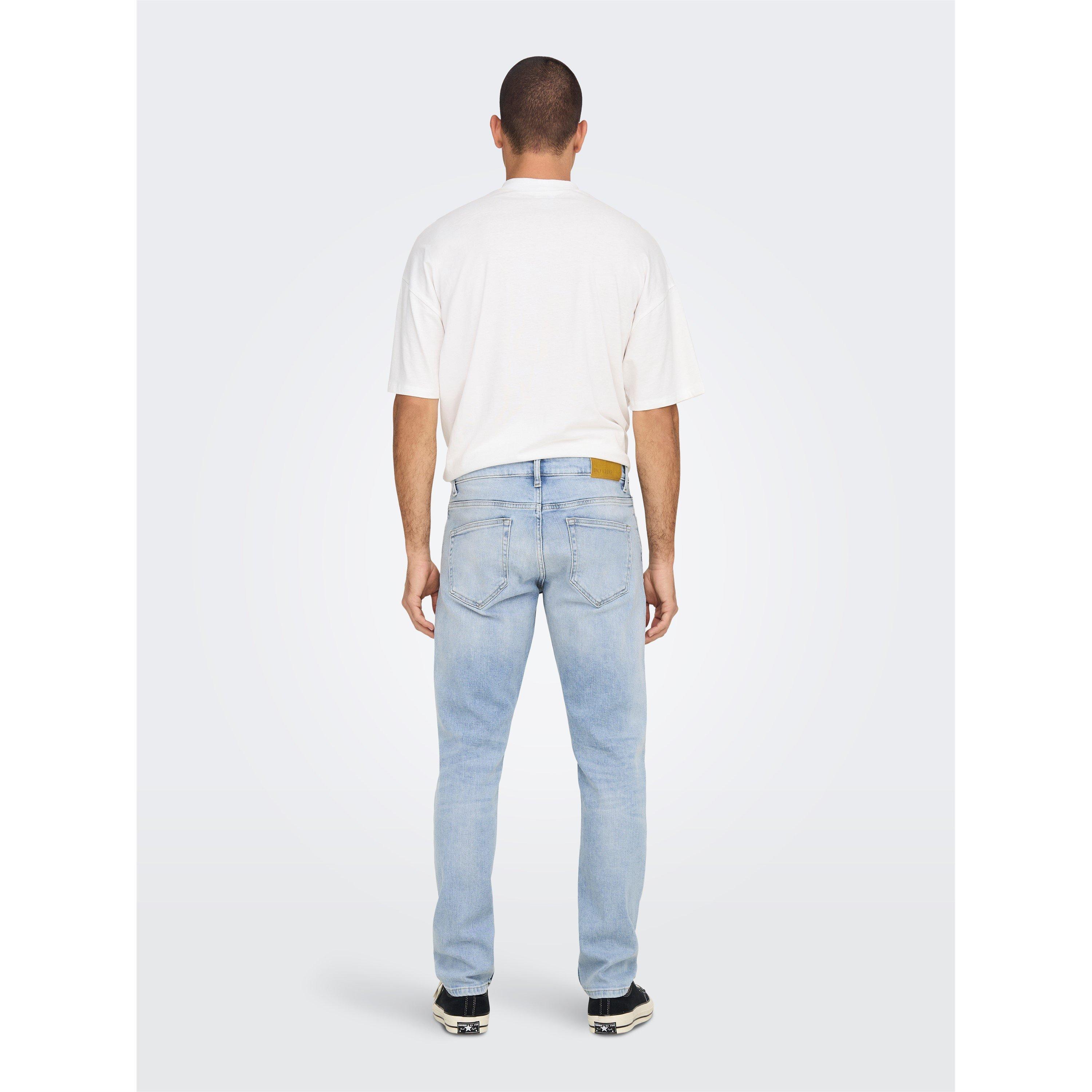 Lt Blue Denim - Only and Sons - Tai Skinny Tapered Jeans - 3