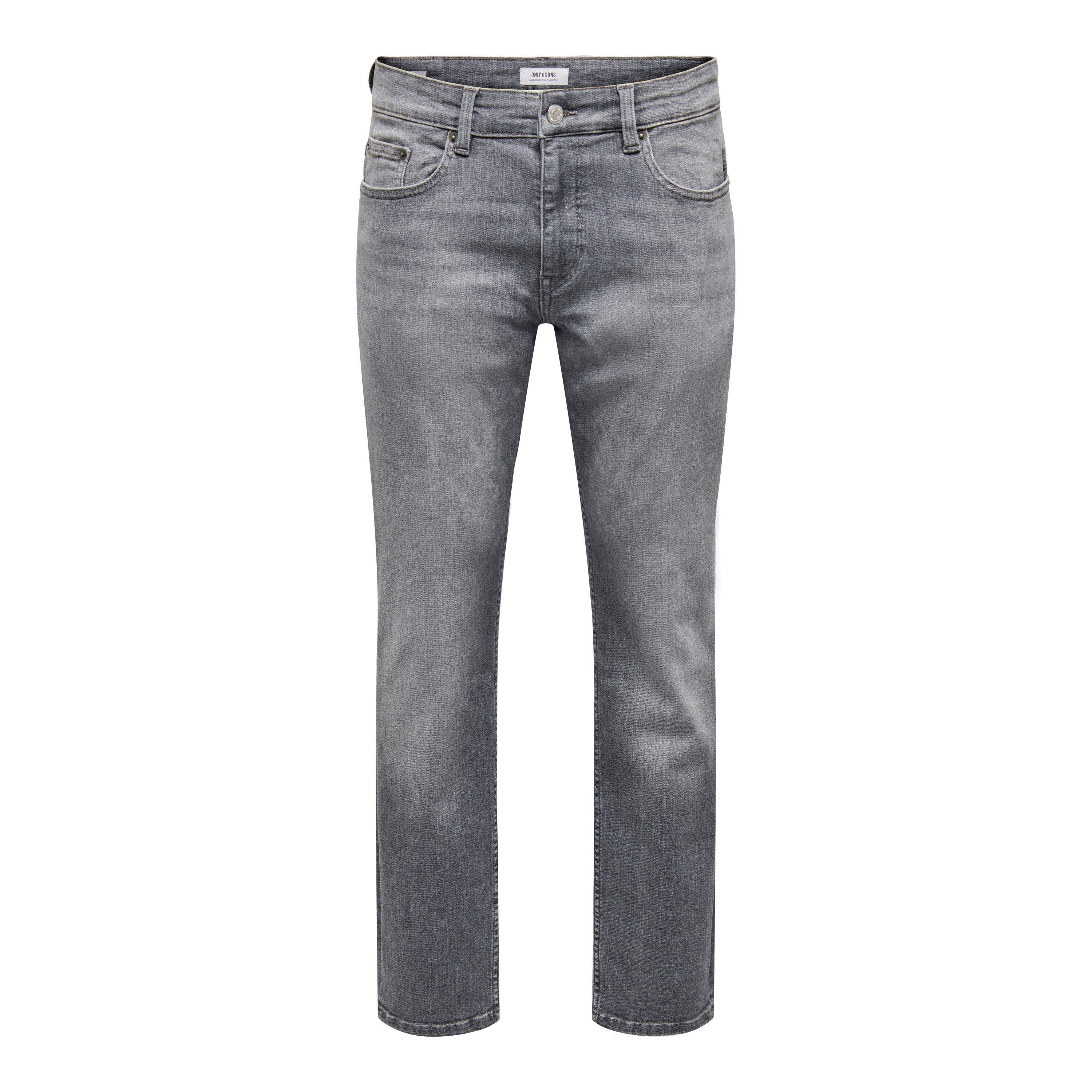 Only And Sons Men's Skinny Tapered Jeans - Mid Grey Denim - 36W R
