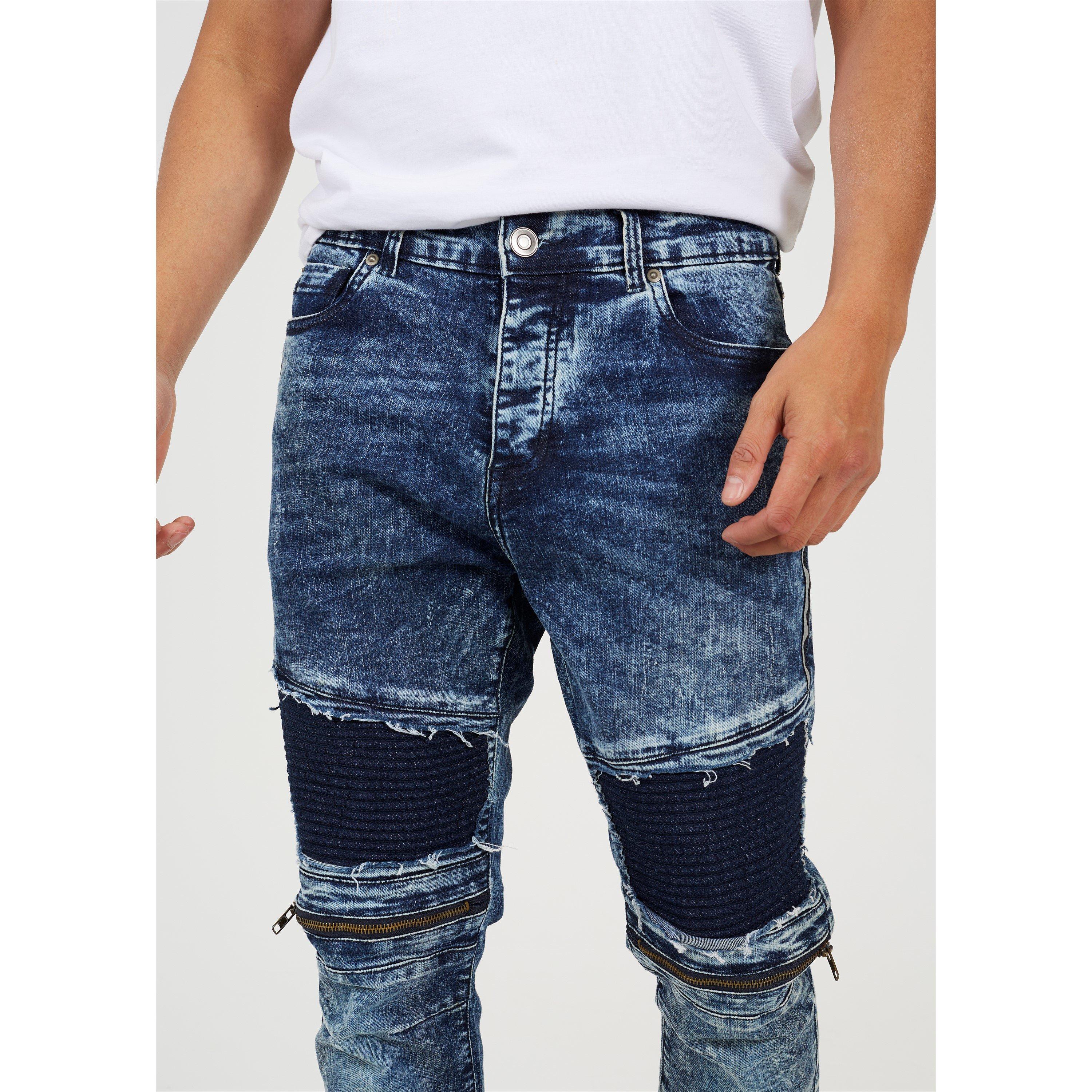 Mørkeblå vask - Brave Soul - Wash Biker Jean - 4