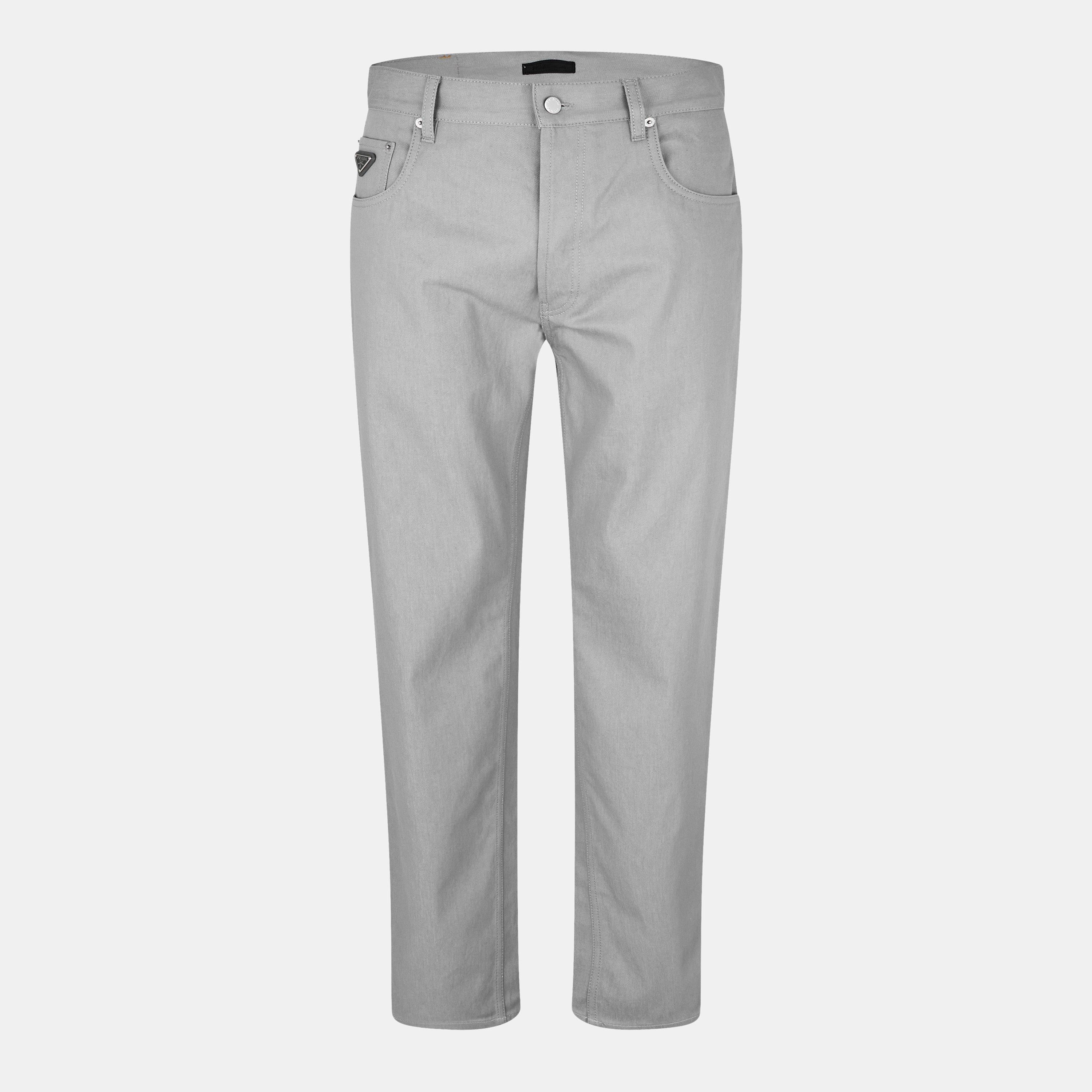 Grey - Prada - Five-Pocket Denim Jeans - 1