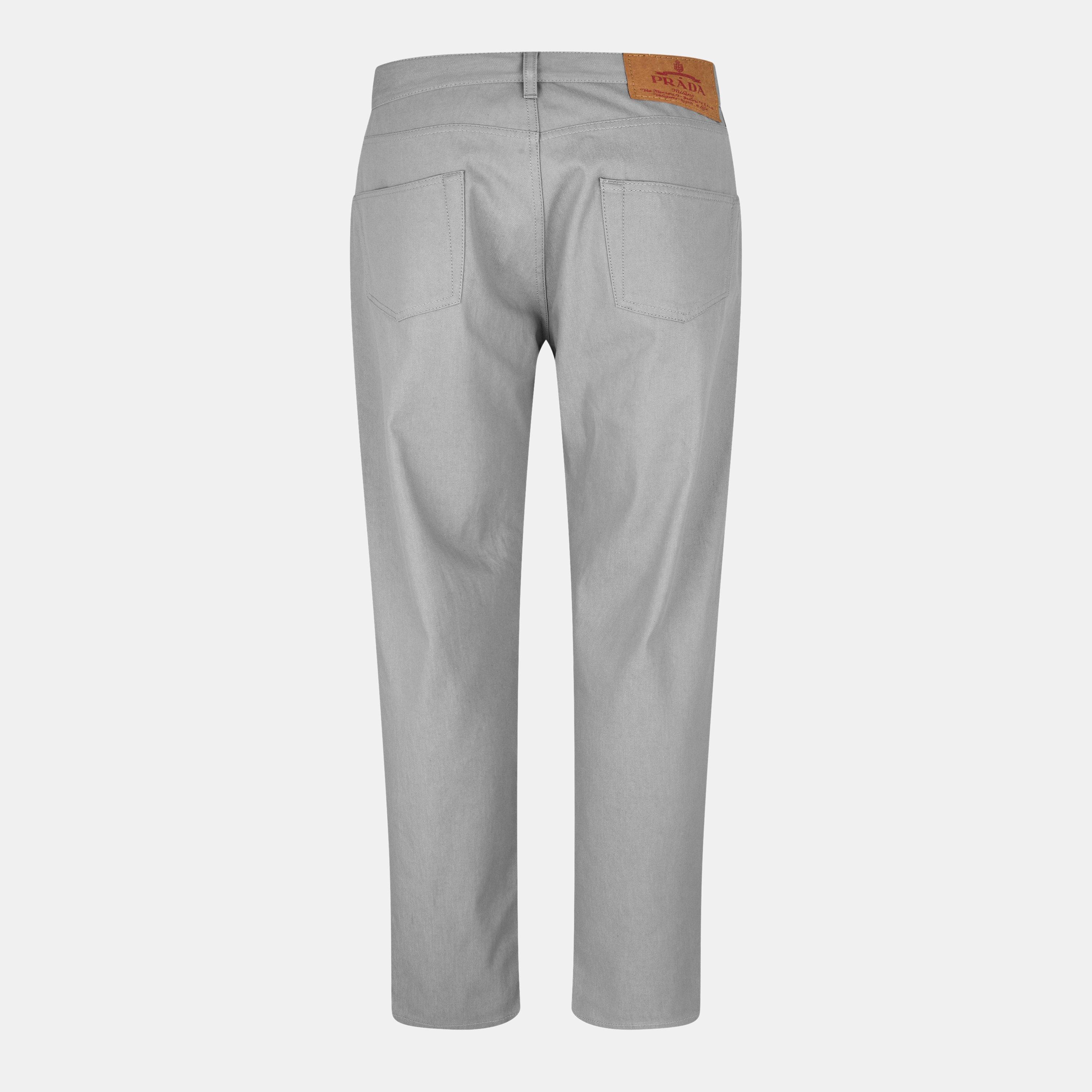 Grey - Prada - Five-Pocket Denim Jeans - 2