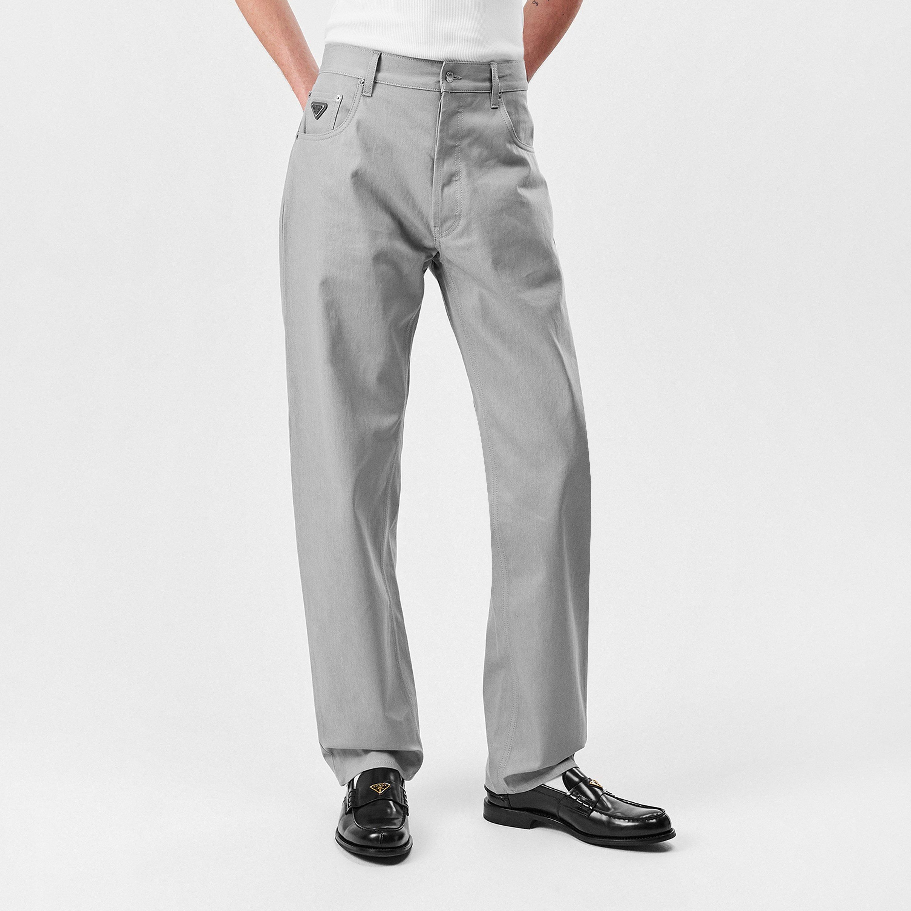 Grey - Prada - Five-Pocket Denim Jeans - 3