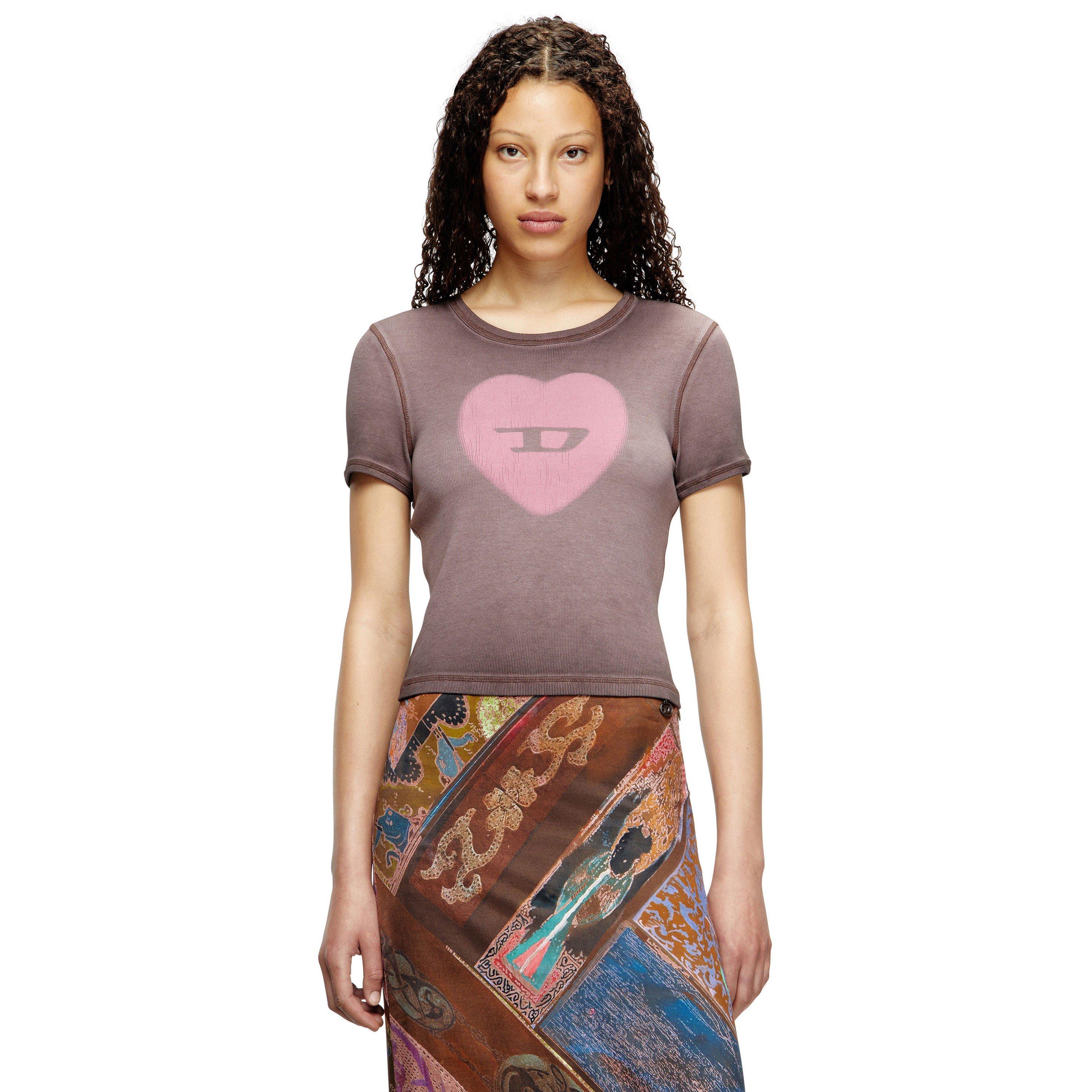 7FG - Diesel - Women's T-ELE Cotton Slim-Fit Cropped T-Shirt - 4