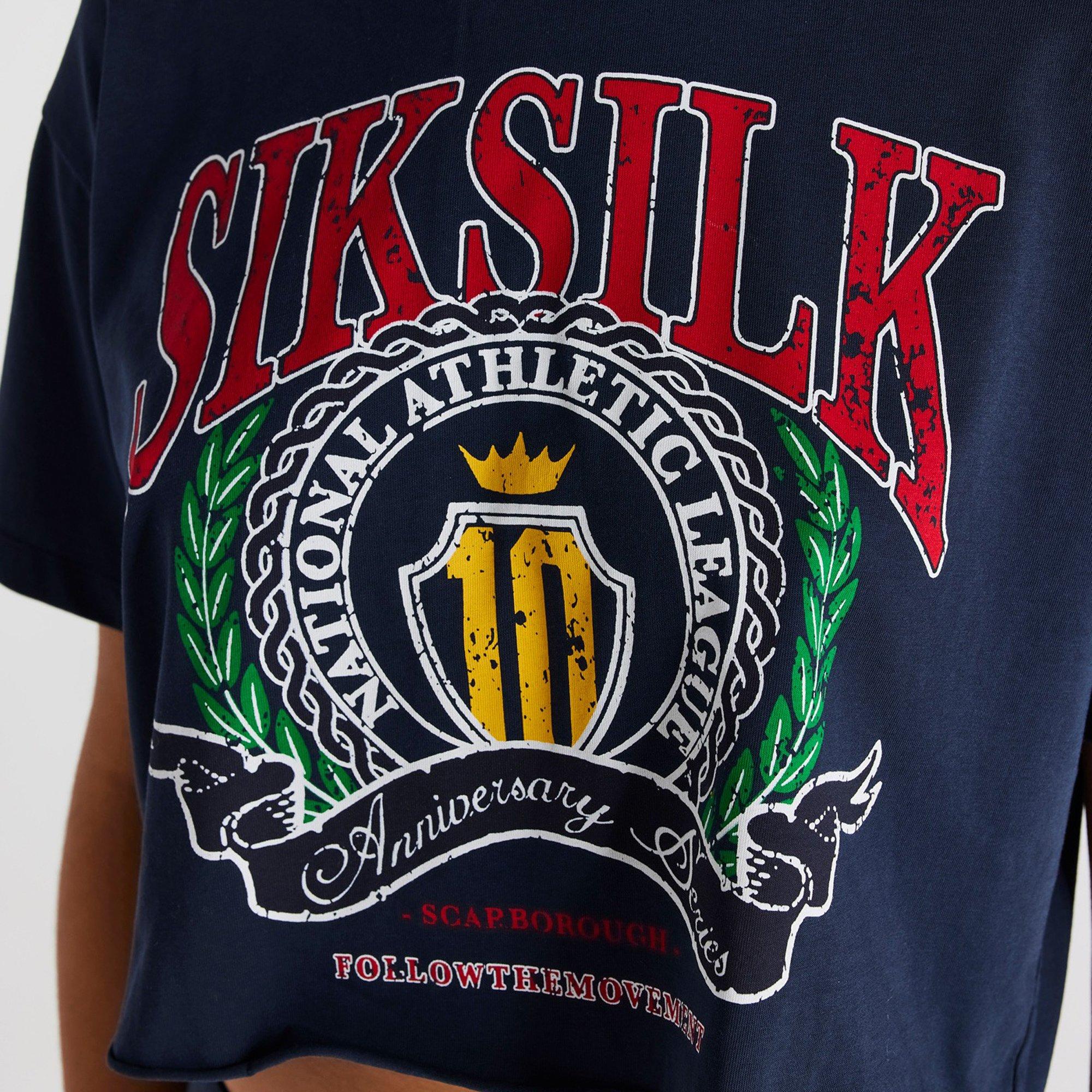 Marineblauw - SikSilk - Logo T-Shirt Womens - 2