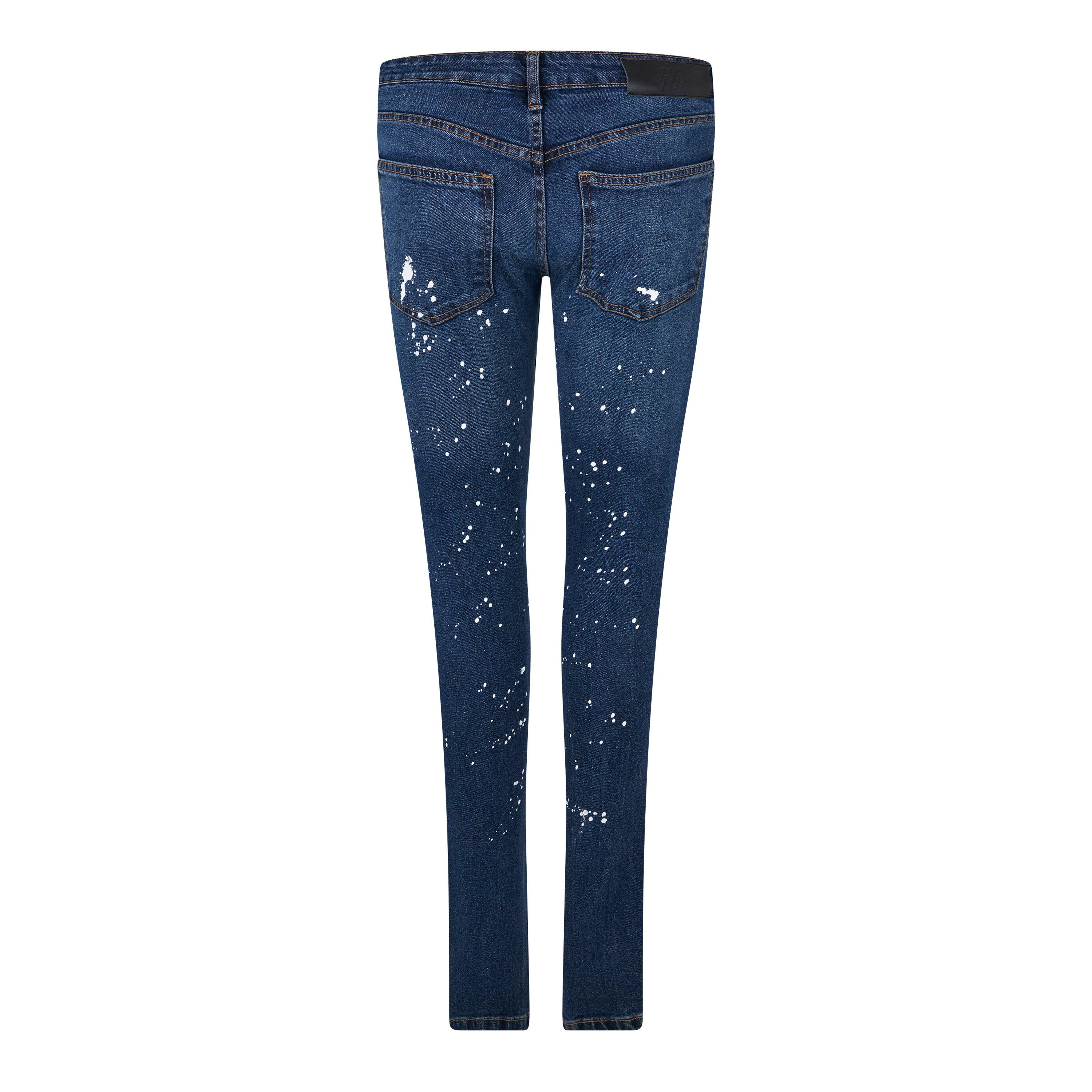 Indigo wassen - DFND London - London Splat Ripped Denim Jeans Mens - 3