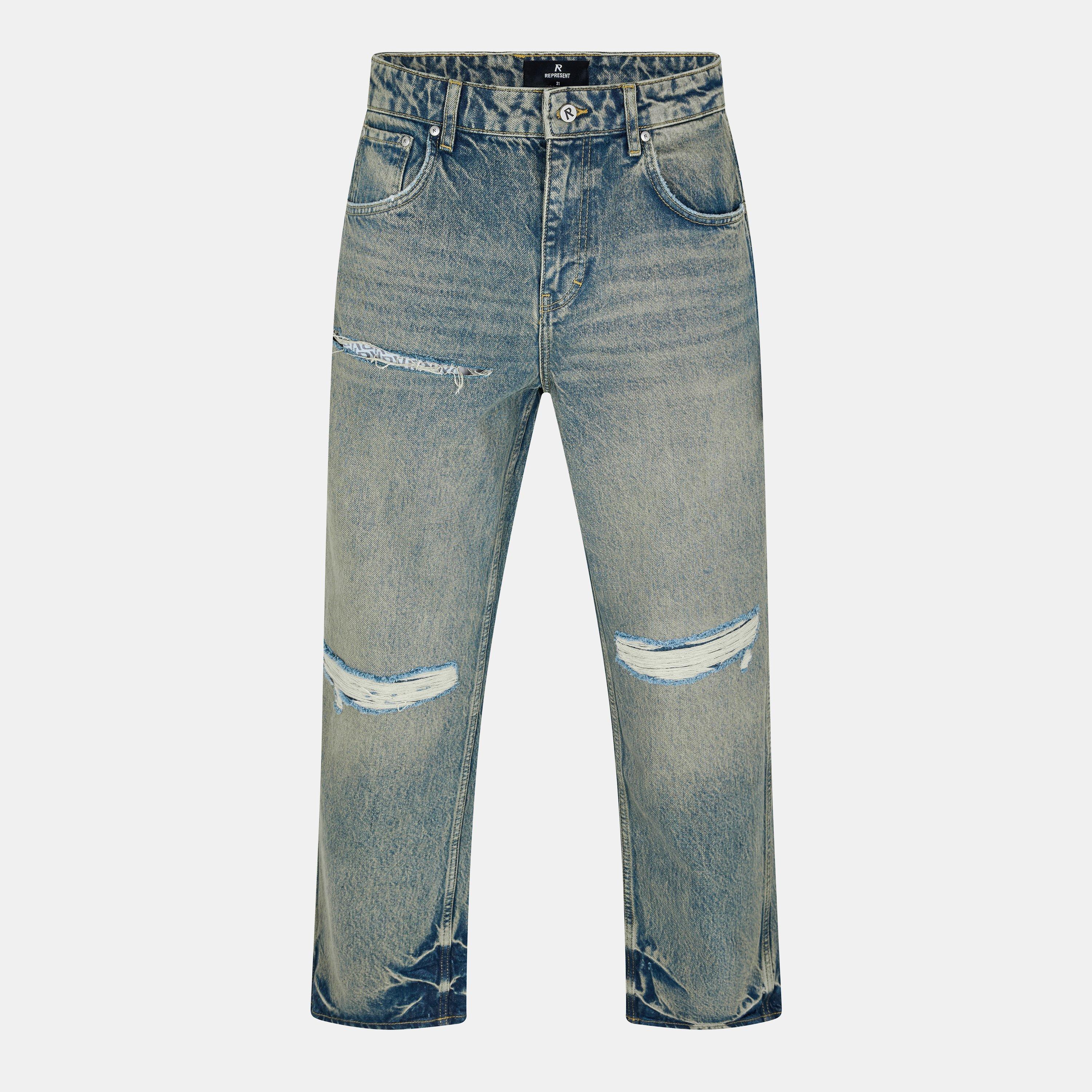 Represent Men's Straight Leg Jeans - Blue Cream - 31W R
