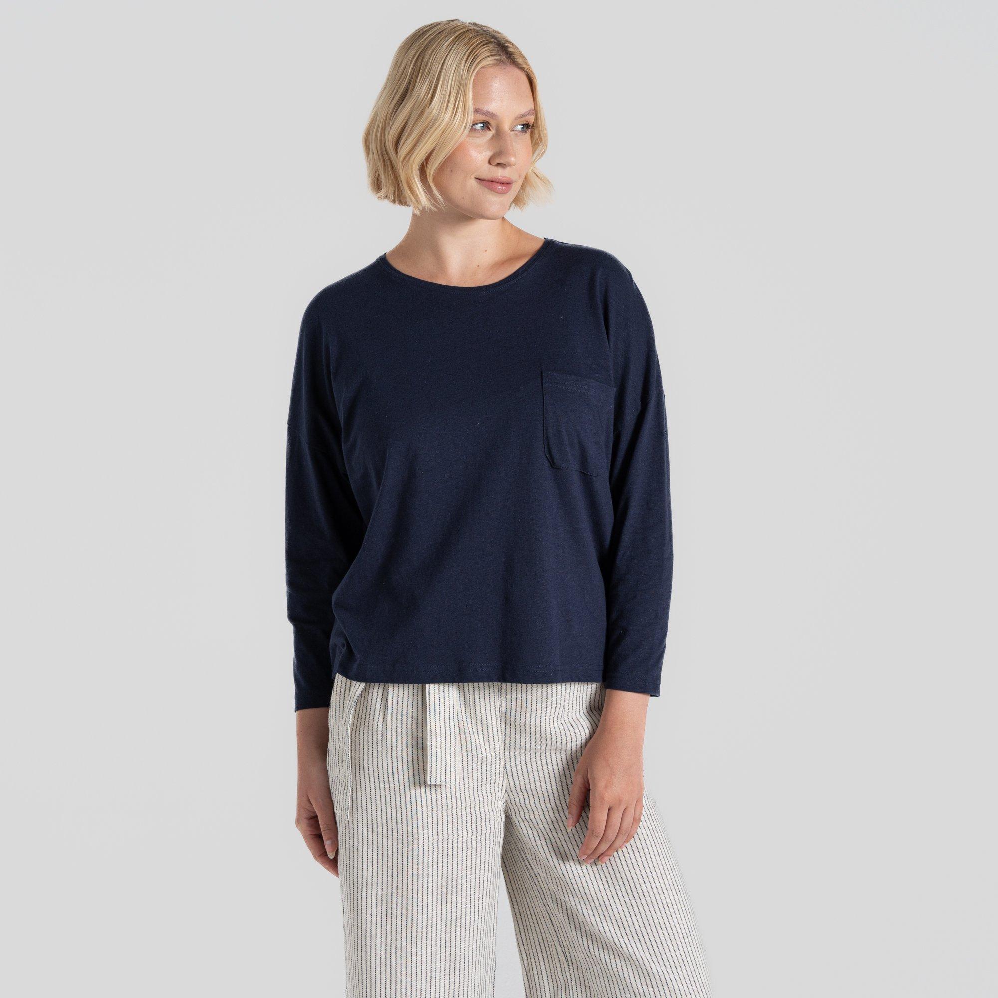 Blue Navy - Craghoppers - Women's Emere Long Sleeve T-Shirt - 1