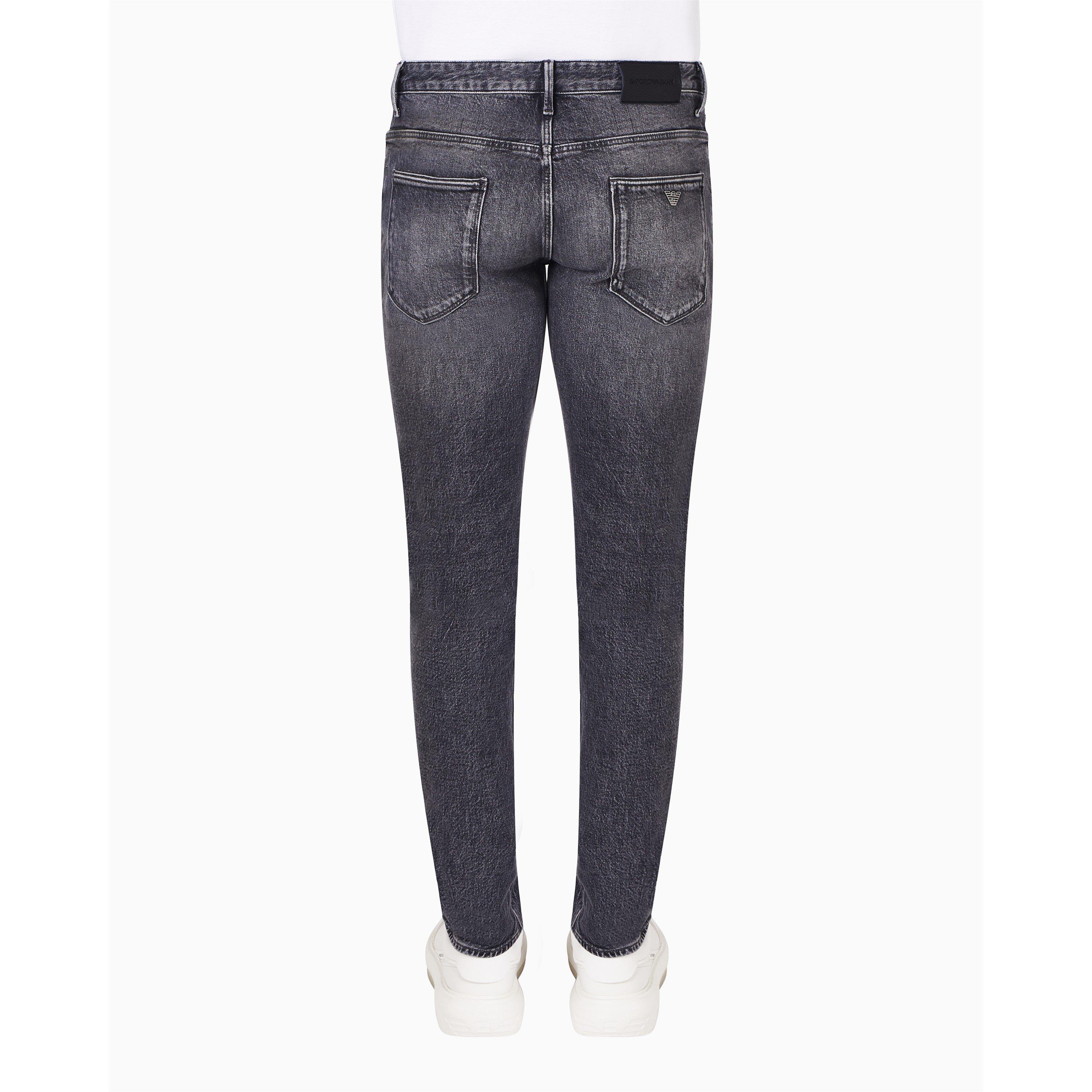 Med Grey - Emporio Armani - Mens J06 Slim-Fit Trousers - 3