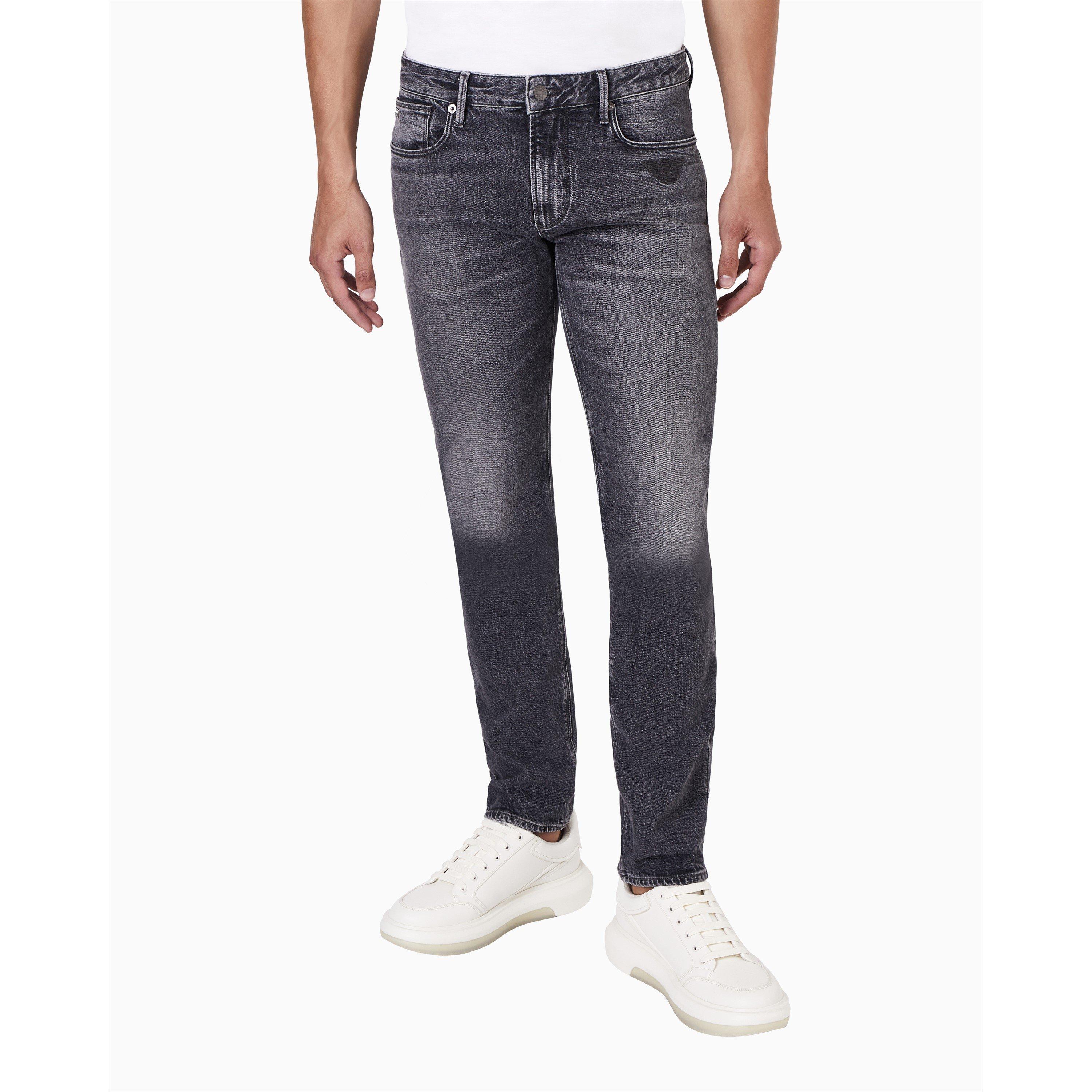 Med Grey - Emporio Armani - Mens J06 Slim-Fit Trousers - 2