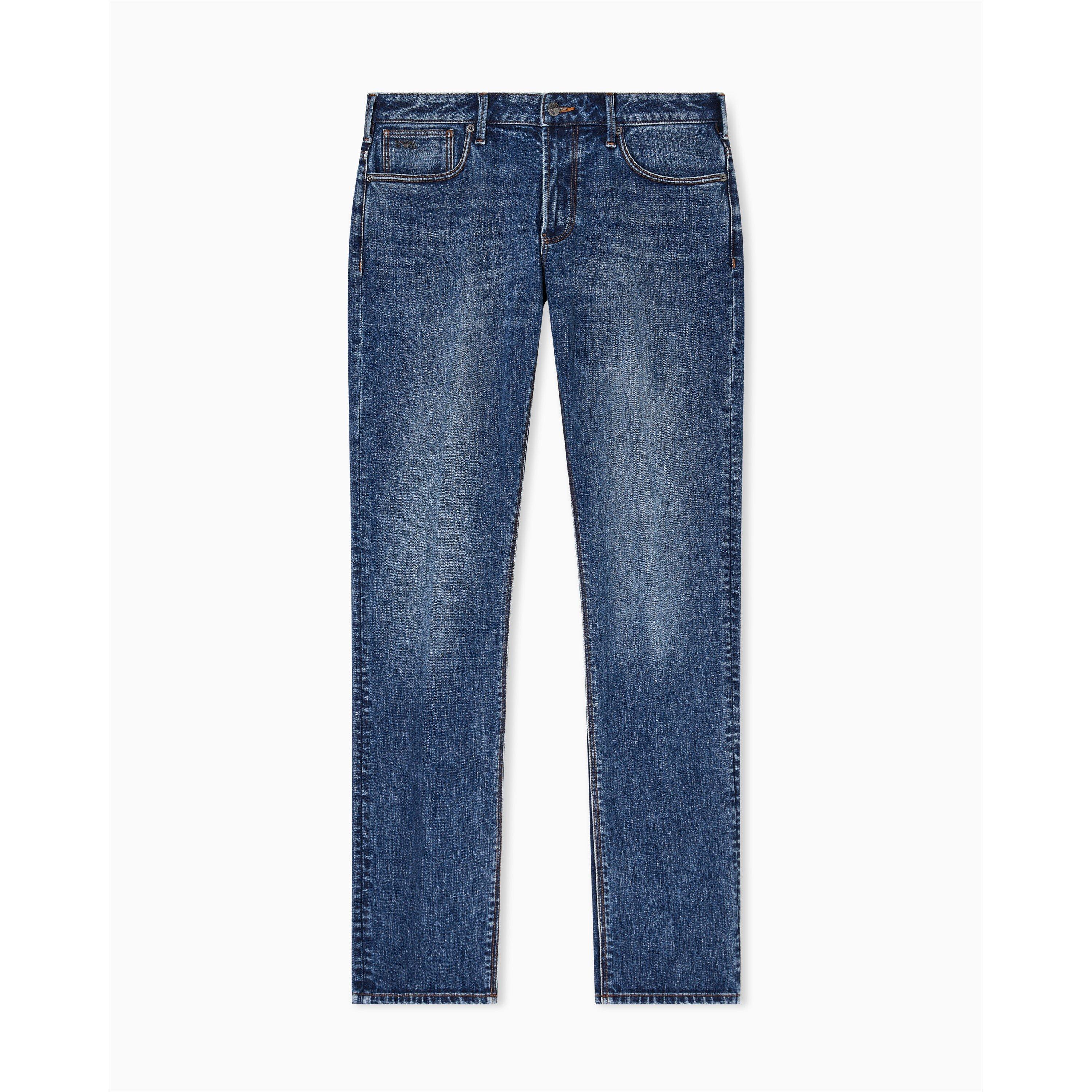 Emporio Armani Men's J06 Slim-Fit Trousers - Ltstone Wash - 32W R