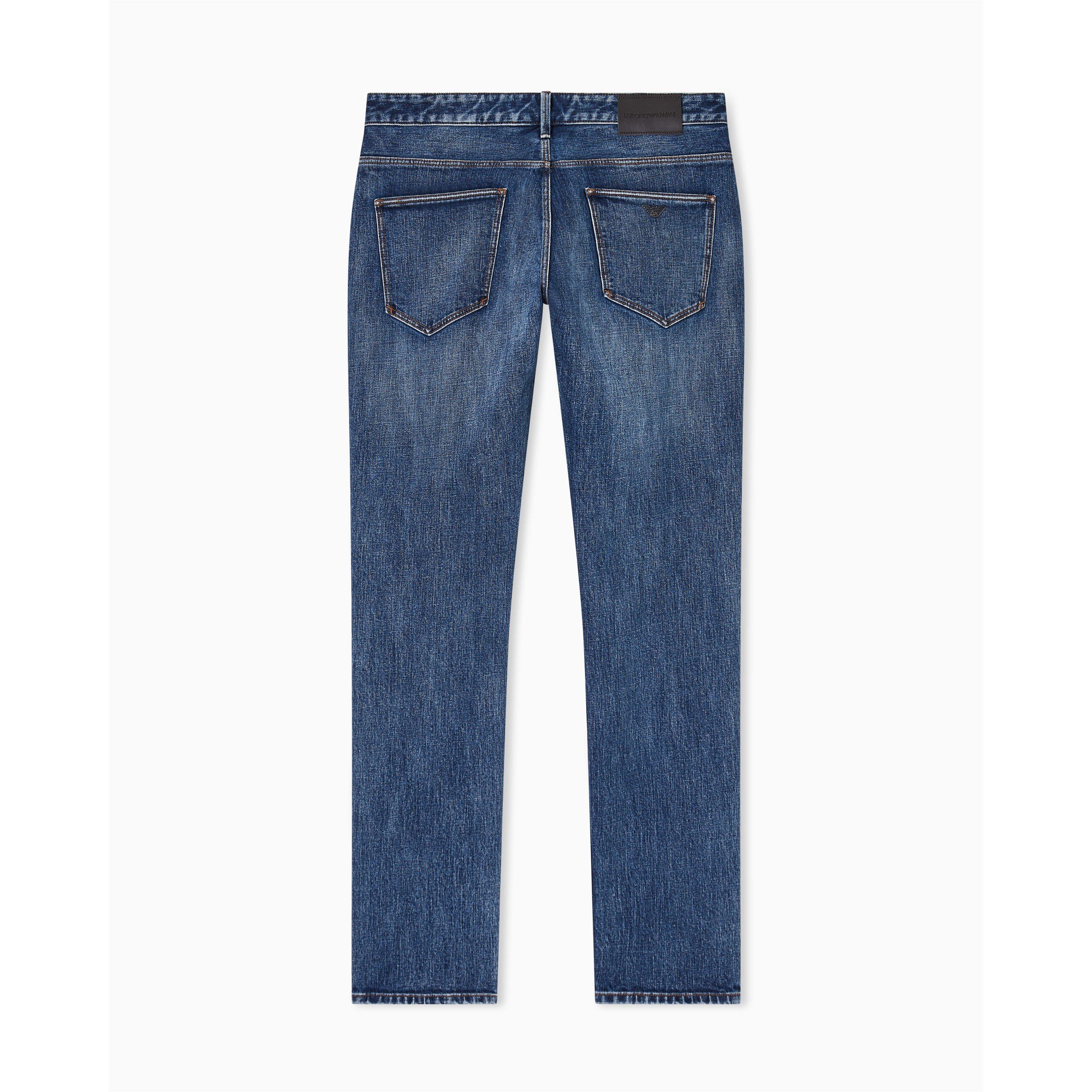 LtStone Wash - Emporio Armani - Men's J06 Slim Fit Jeans - 3