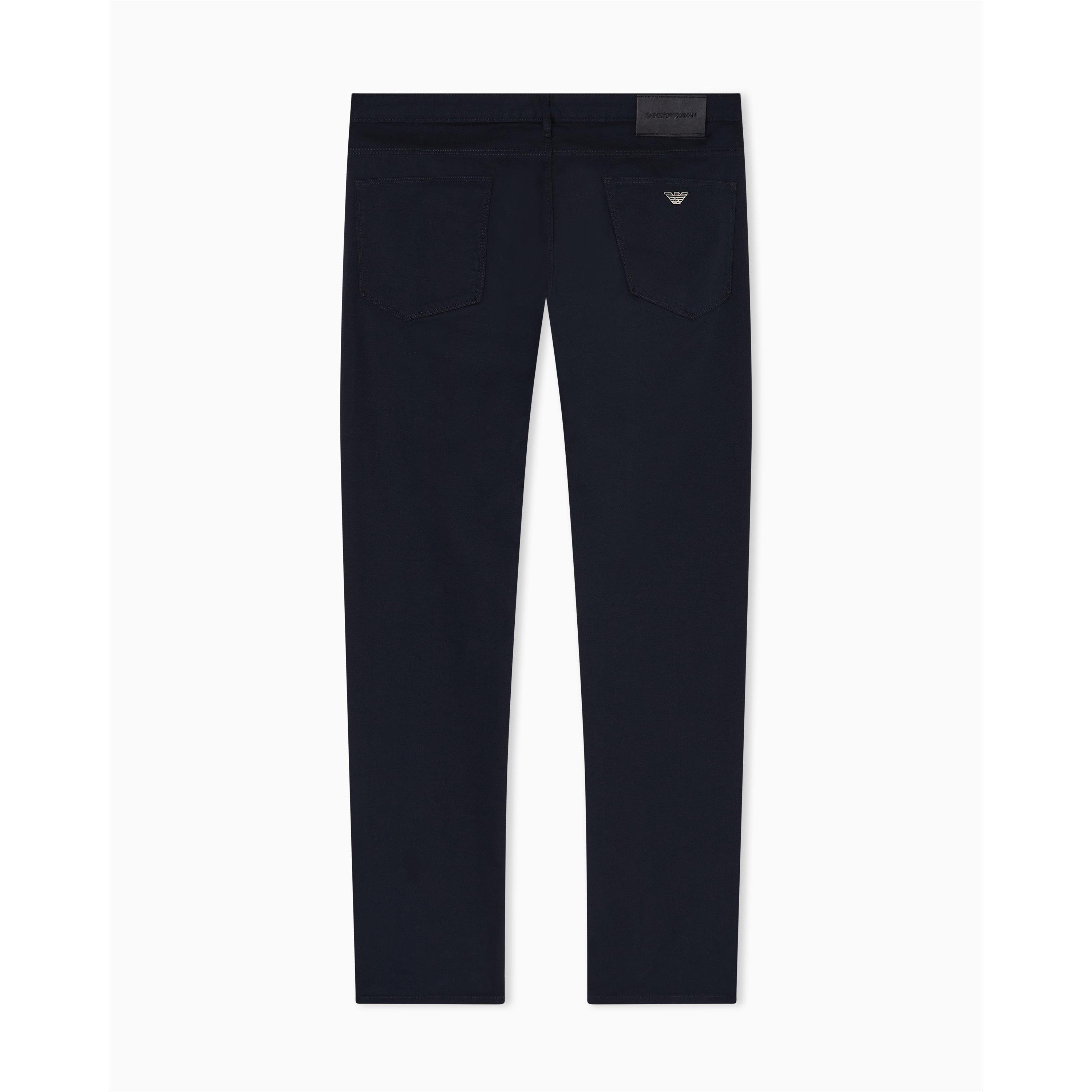 Navy - Emporio Armani - Mens J06 Slim-Fit Trousers - 2