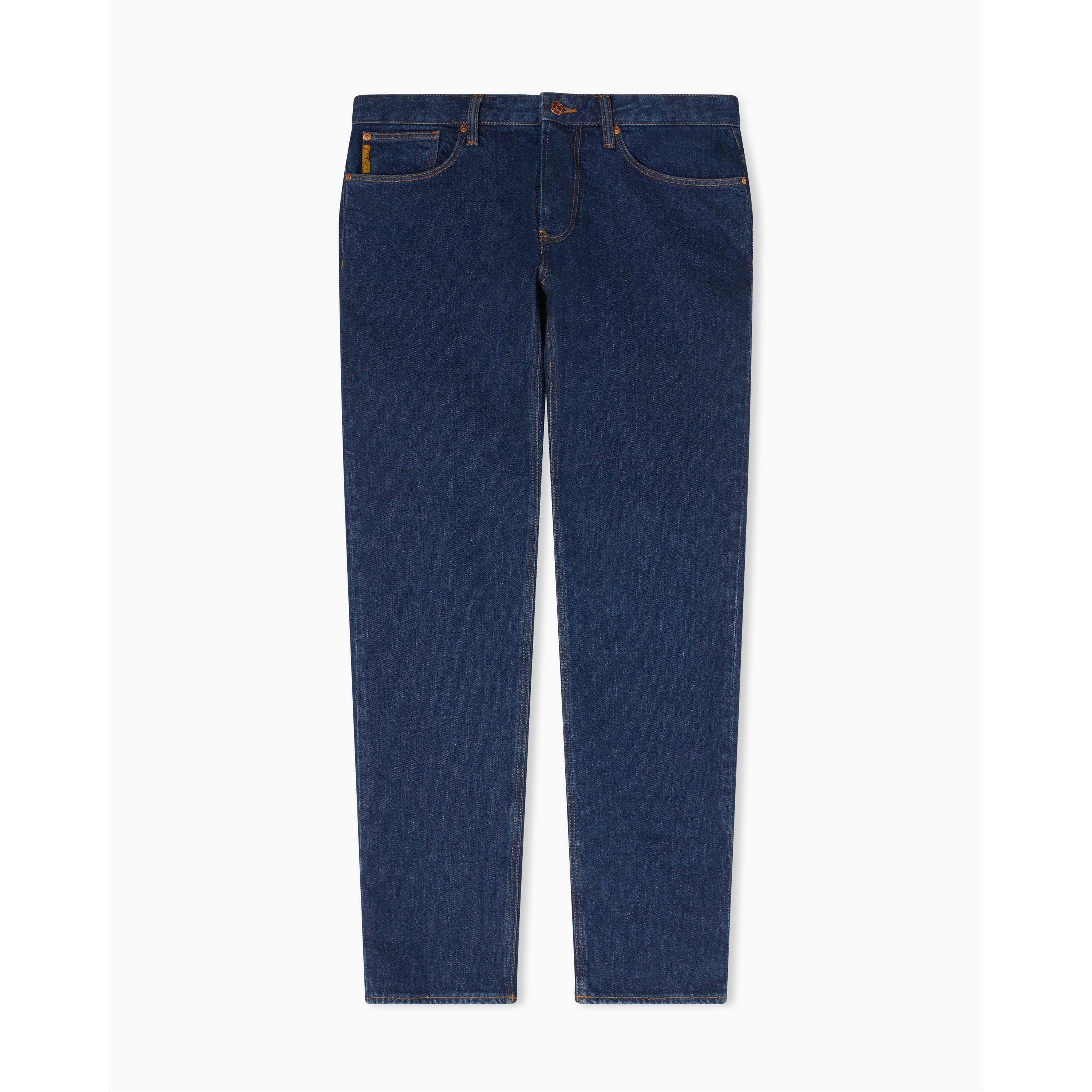 Emporio Armani Men's J06 Slim-Fit Trousers - Blue Denim - 32W R