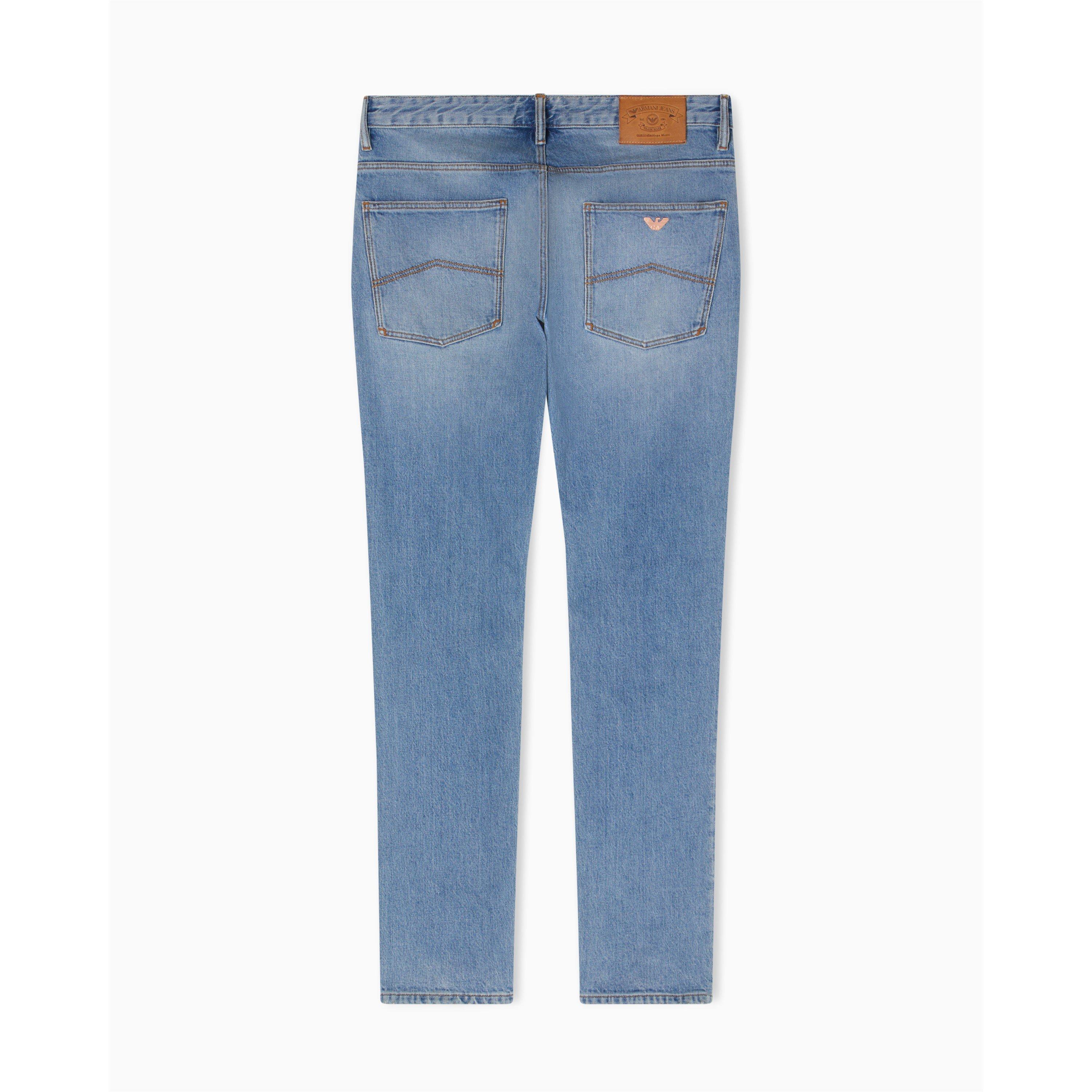 Med Blue - Emporio Armani - Mens J06 Slim-Fit Trousers - 5