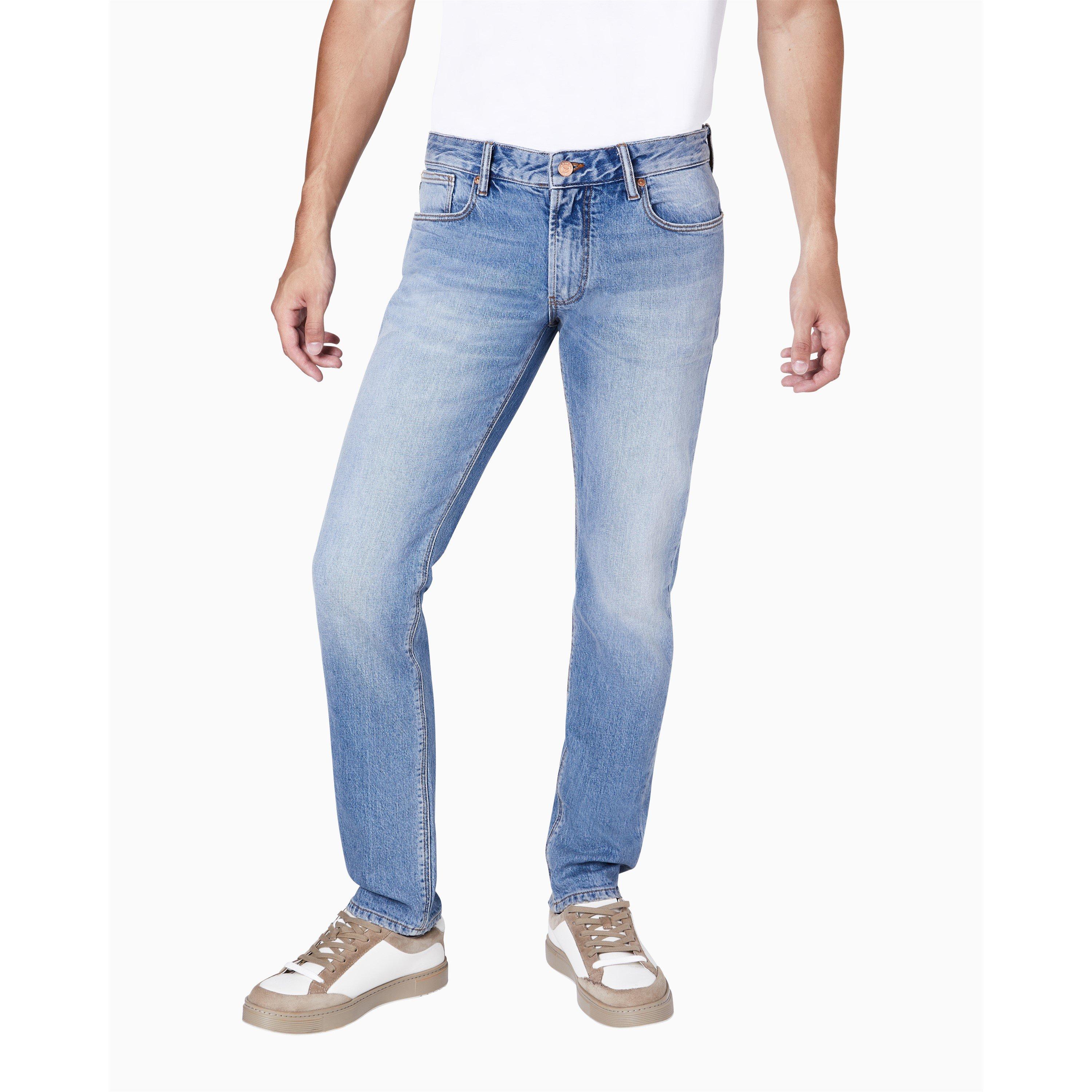Med Blue - Emporio Armani - Mens J06 Slim-Fit Trousers - 3