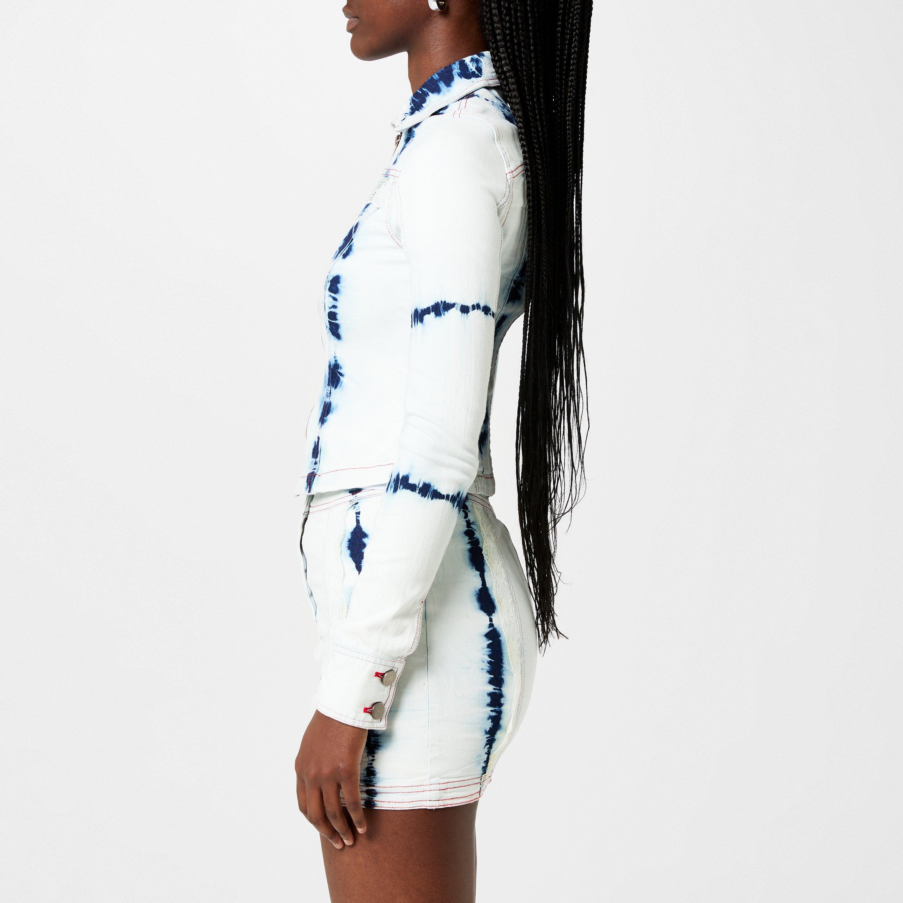 White - Sinead Gorey - Women's Acid Wash Denim Jacket - 2