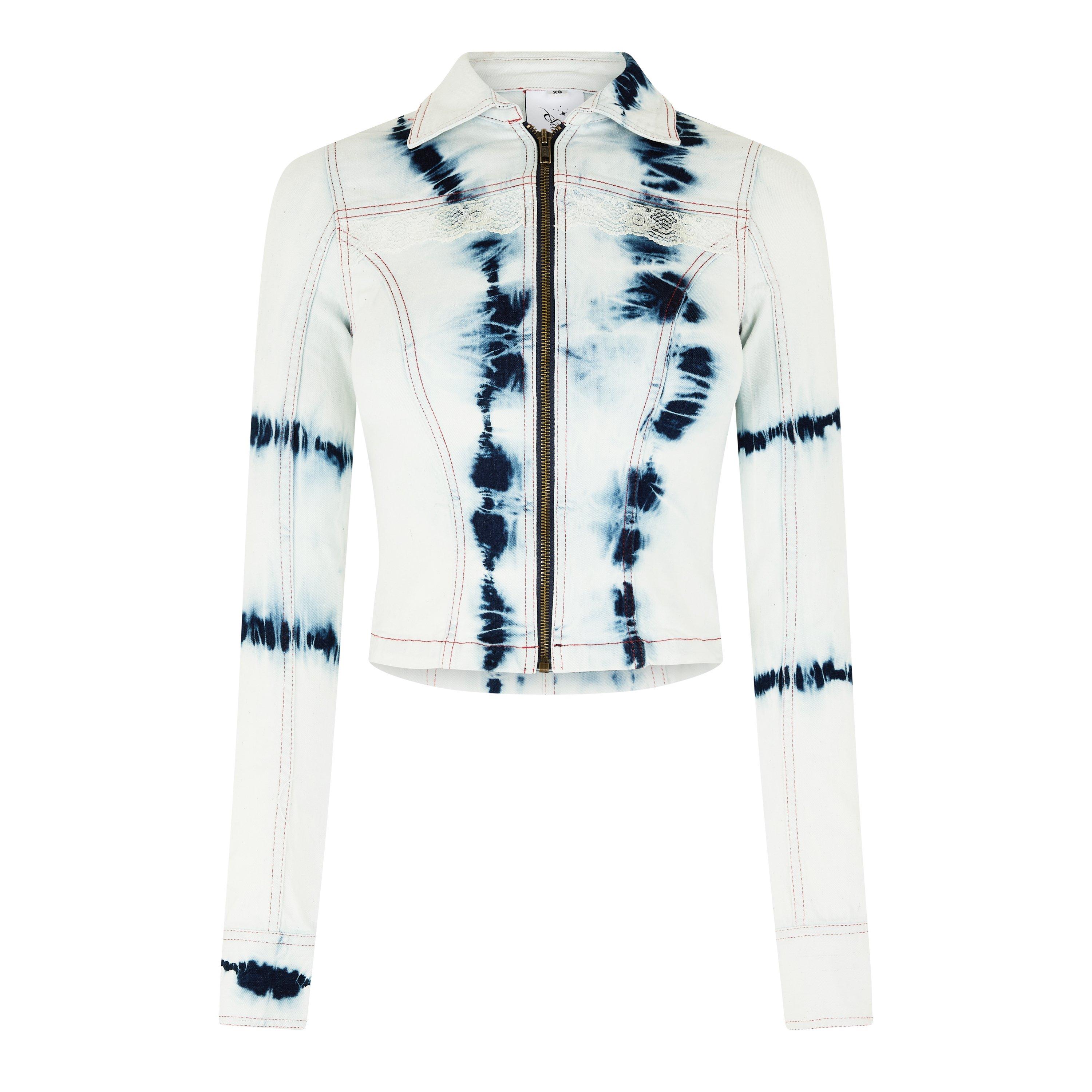 White - Sinead Gorey - Women's Acid Wash Denim Jacket - 5