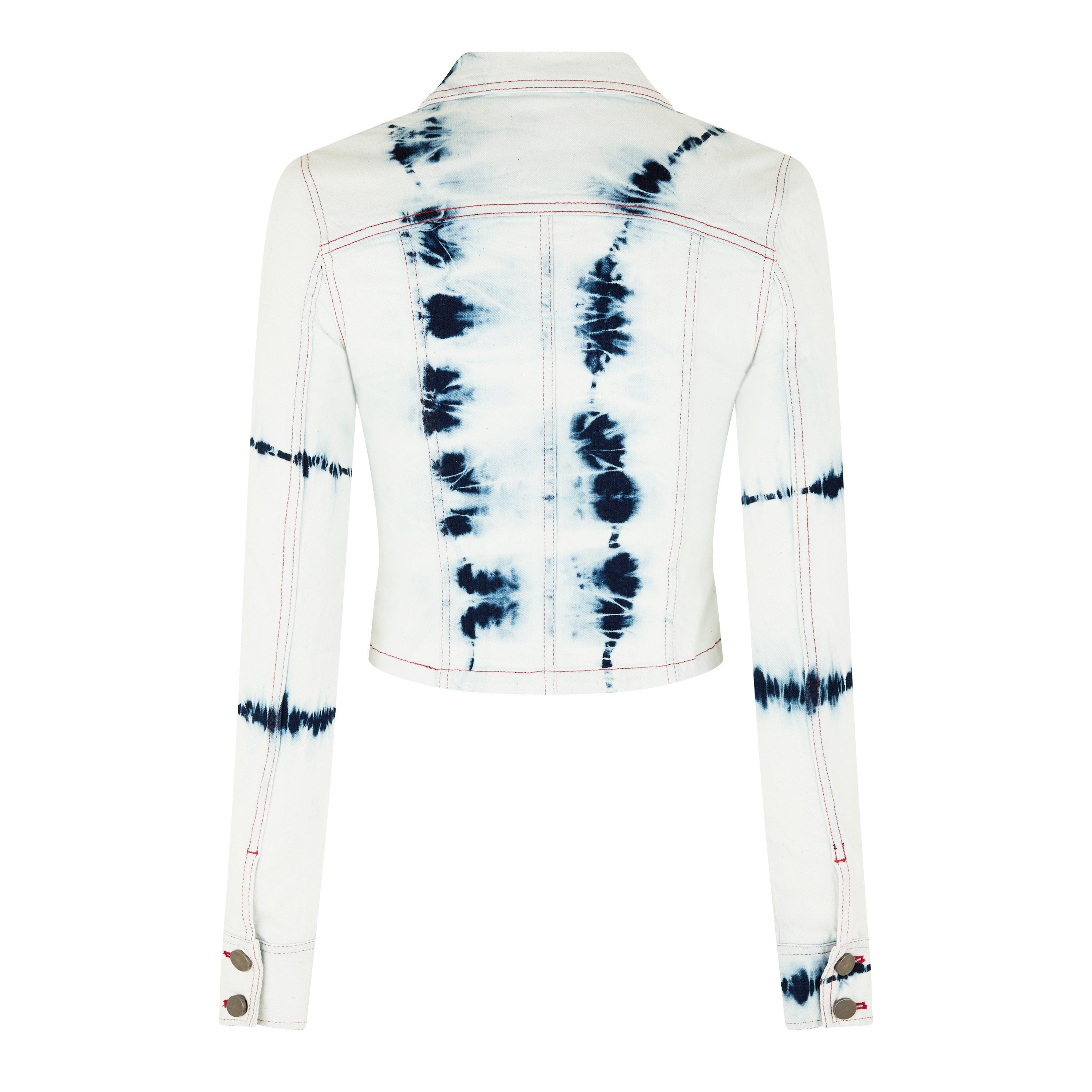 White - Sinead Gorey - Women's Acid Wash Denim Jacket - 6