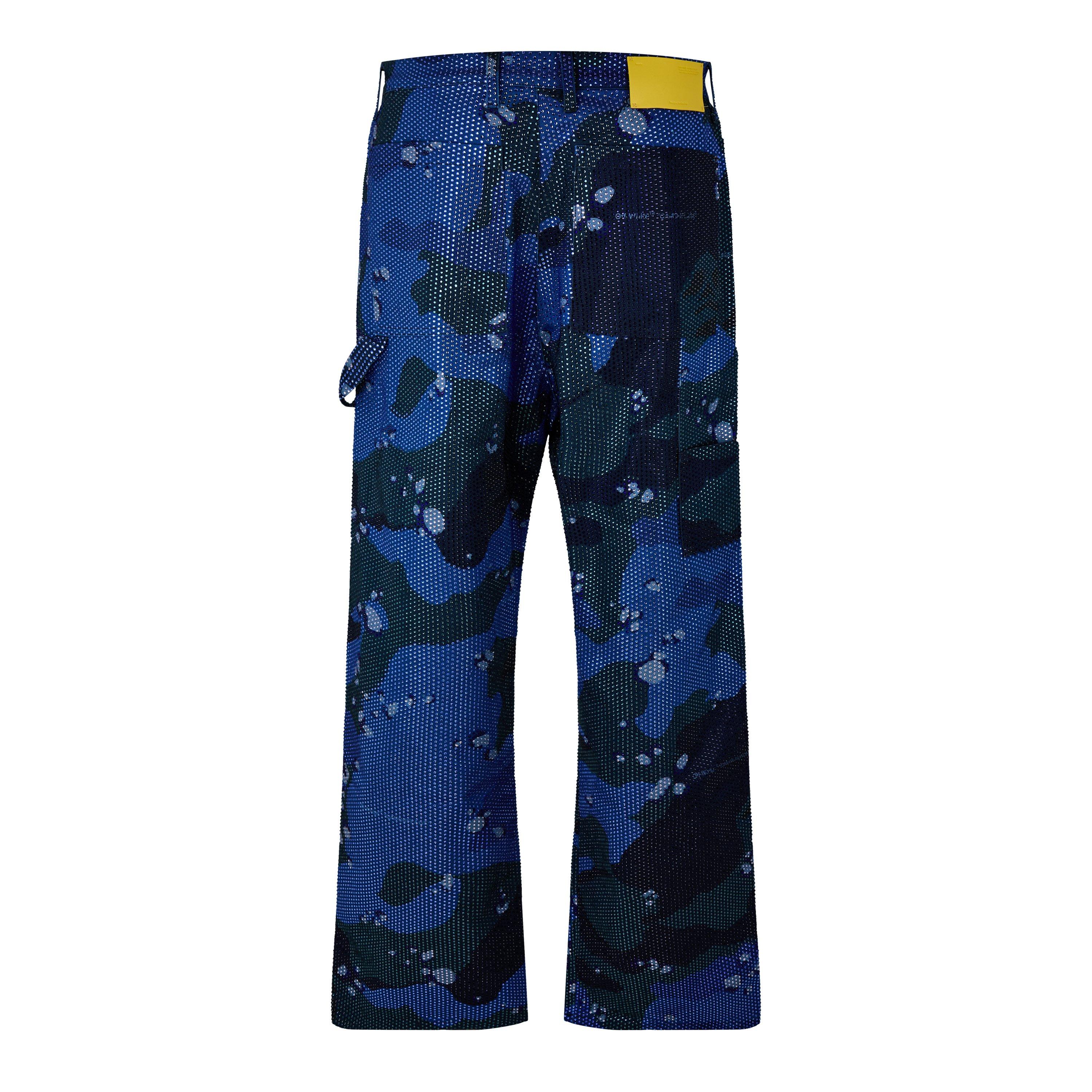 Blue - Off White - Men's Slim Fit Jeans - 2