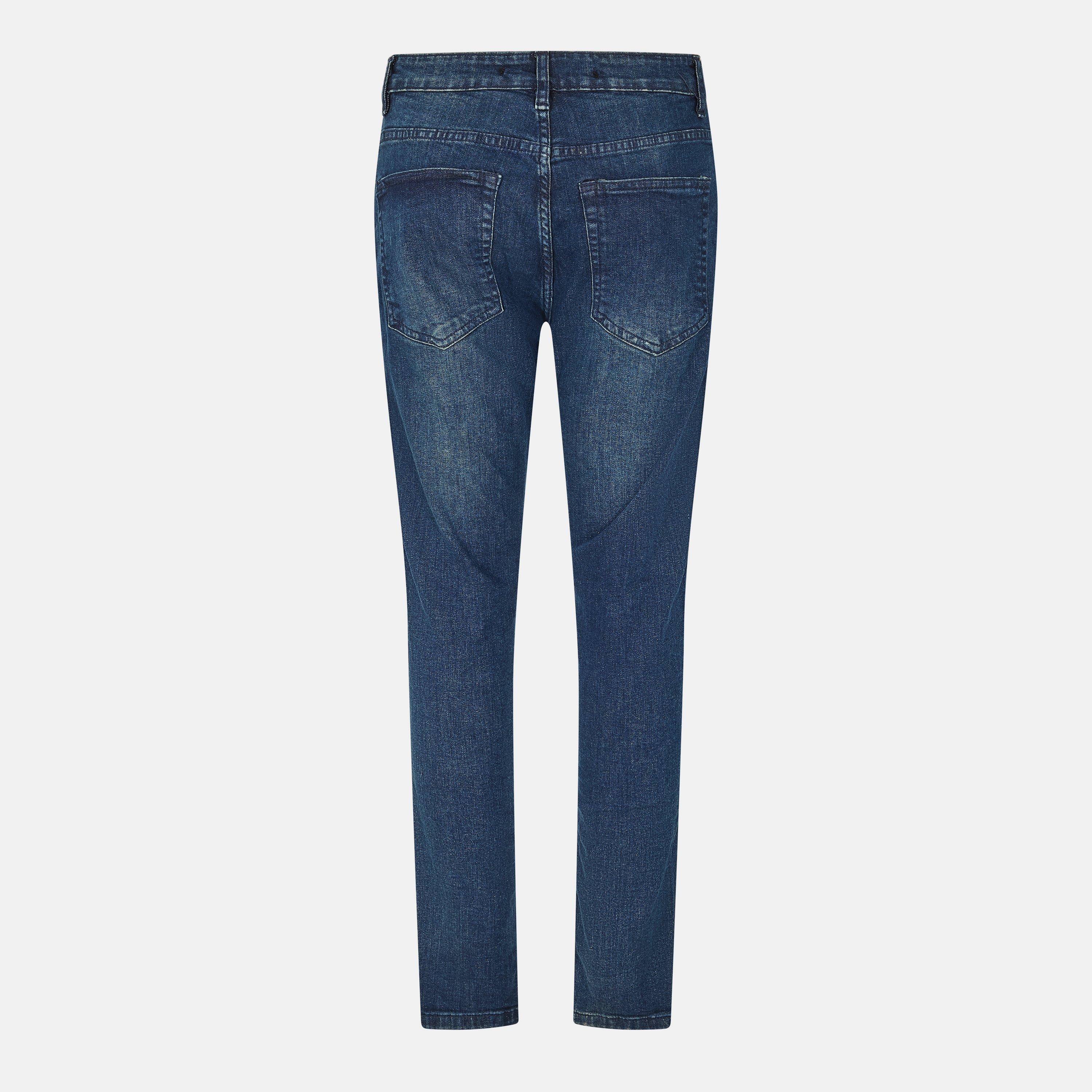 Donkerblauw - Brave Soul - Blue Biker Jean - 2