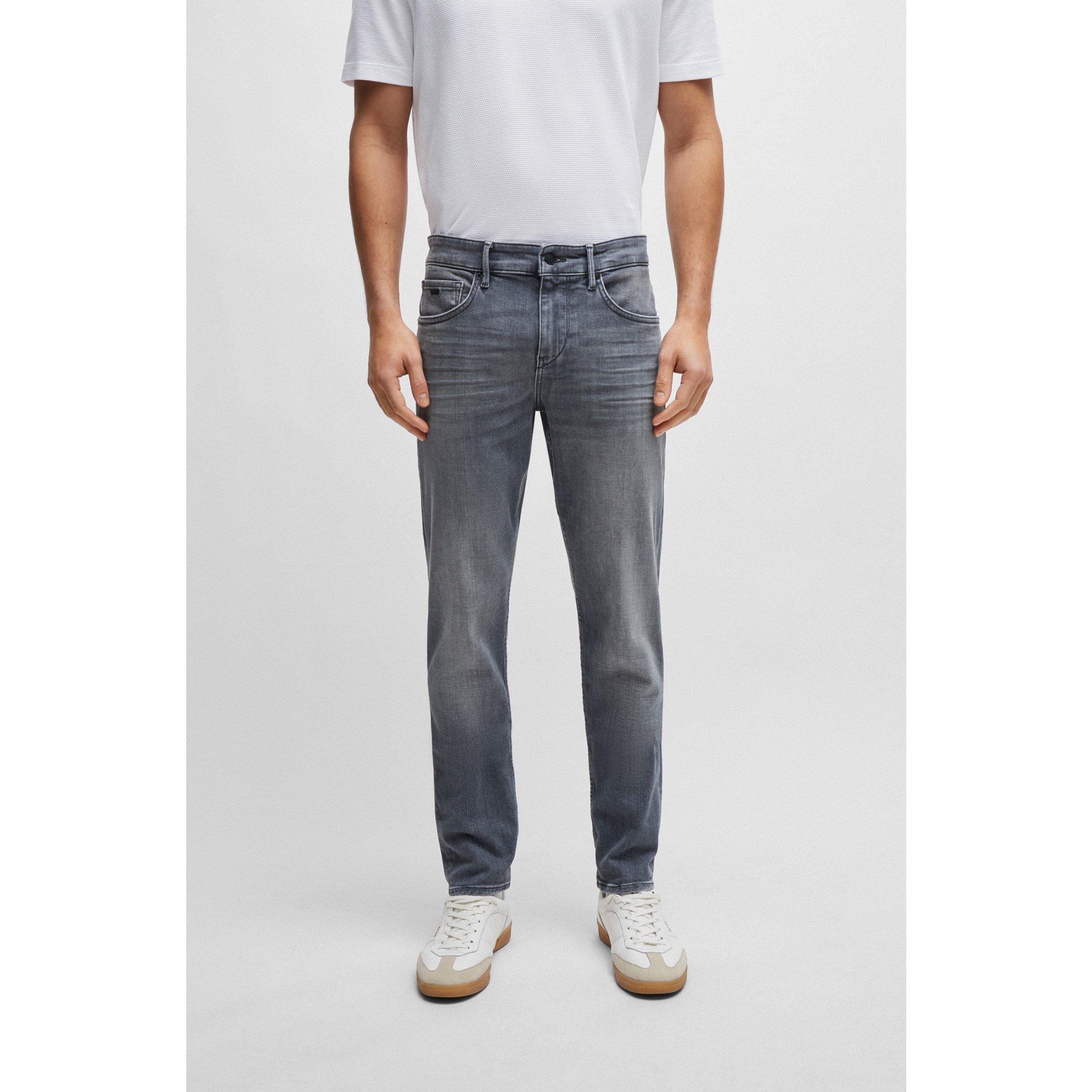 Medium Grey - Boss - Charleston4 04 Slim Fit Jeans - 3