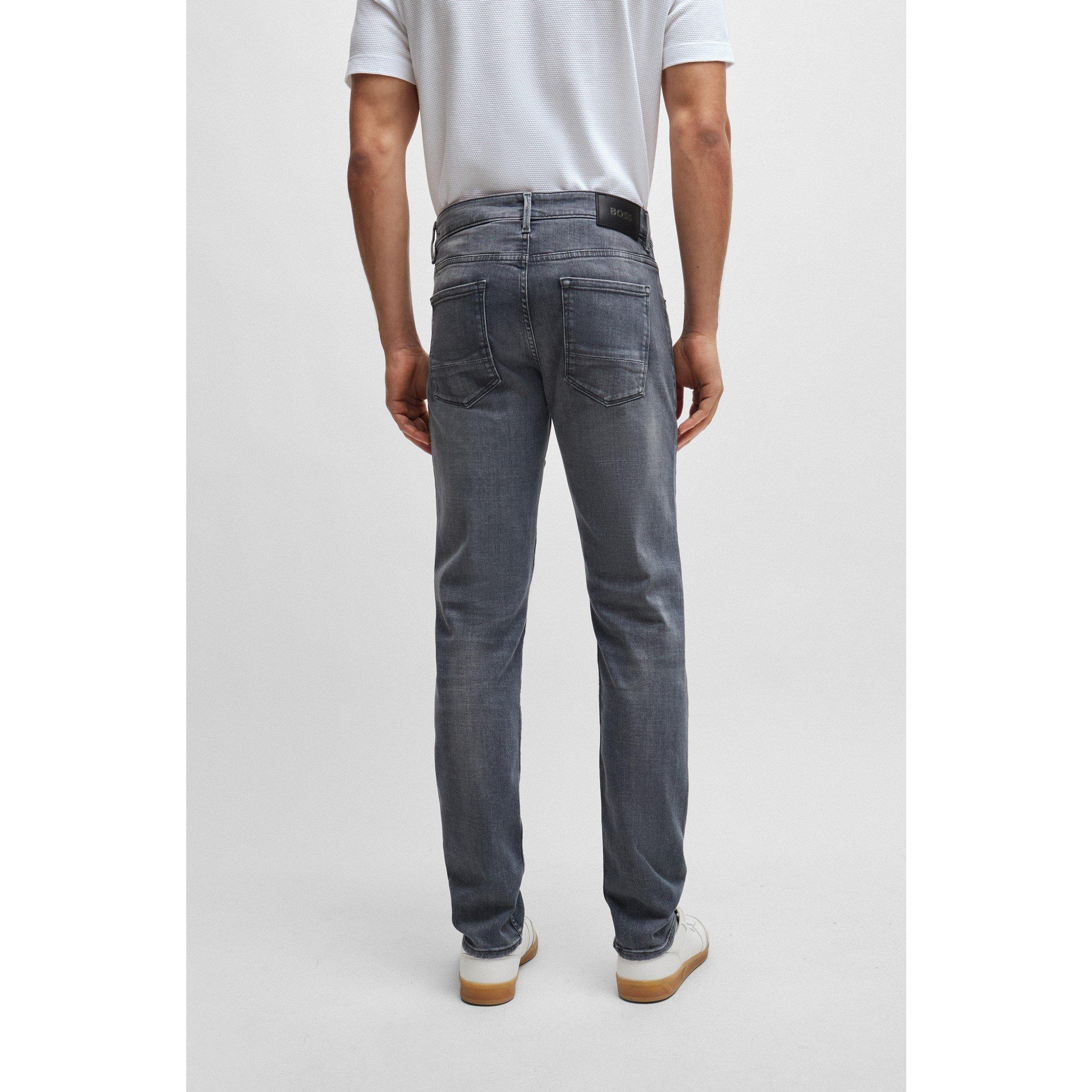 Medium Grey - Boss - Charleston4 04 Slim Fit Jeans - 5